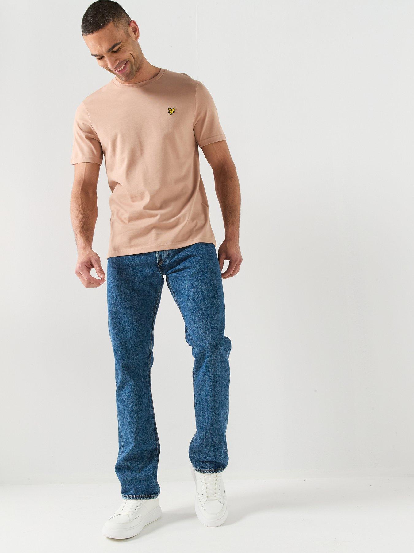  image of lyle-scott-lyle-amp-scott-essentials-plain-t-shirt--brown