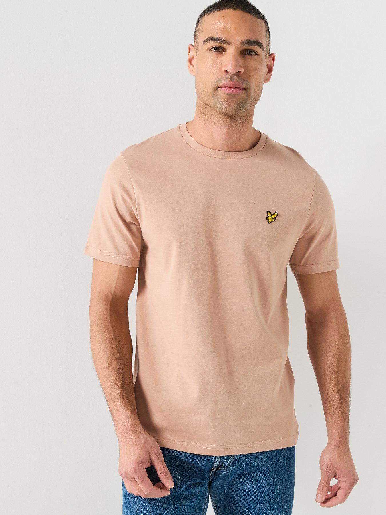  image of lyle-scott-lyle-amp-scott-essentials-plain-t-shirt--brown