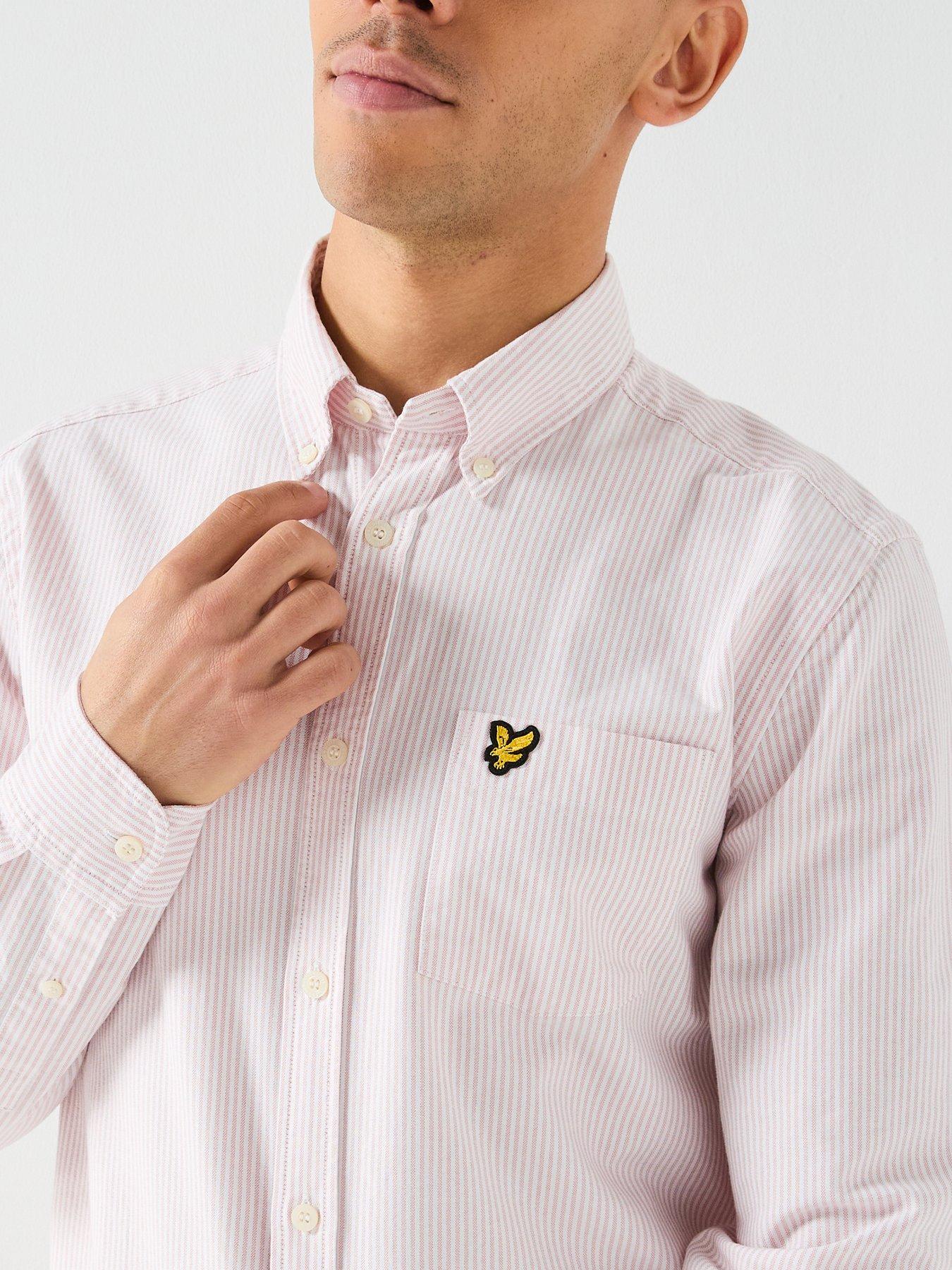 Image 4 of 5 of Lyle & Scott Stripe Oxford Shirt - Pink