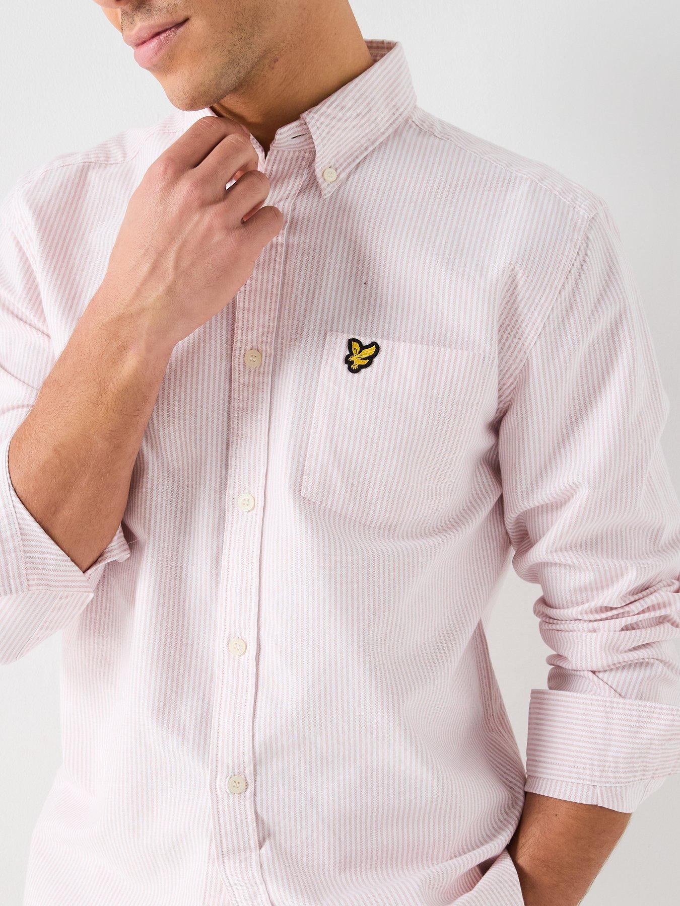 Image 5 of 5 of Lyle & Scott Stripe Oxford Shirt - Pink