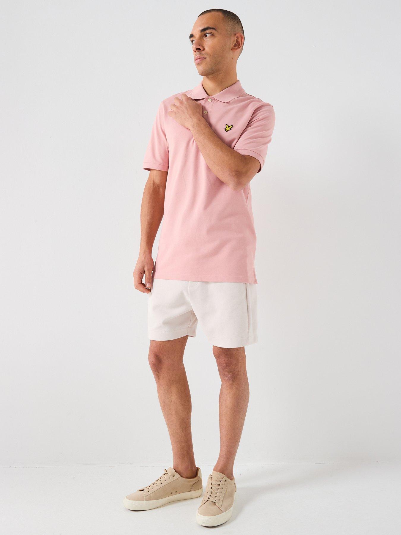  image of lyle-scott-pique-track-shorts-light-pink