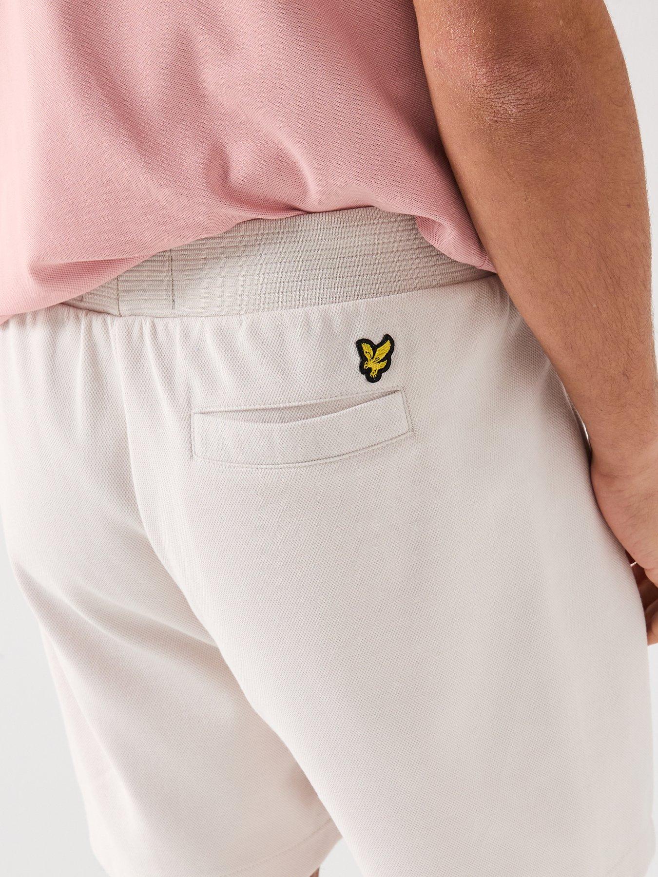  image of lyle-scott-pique-track-shorts-light-pink