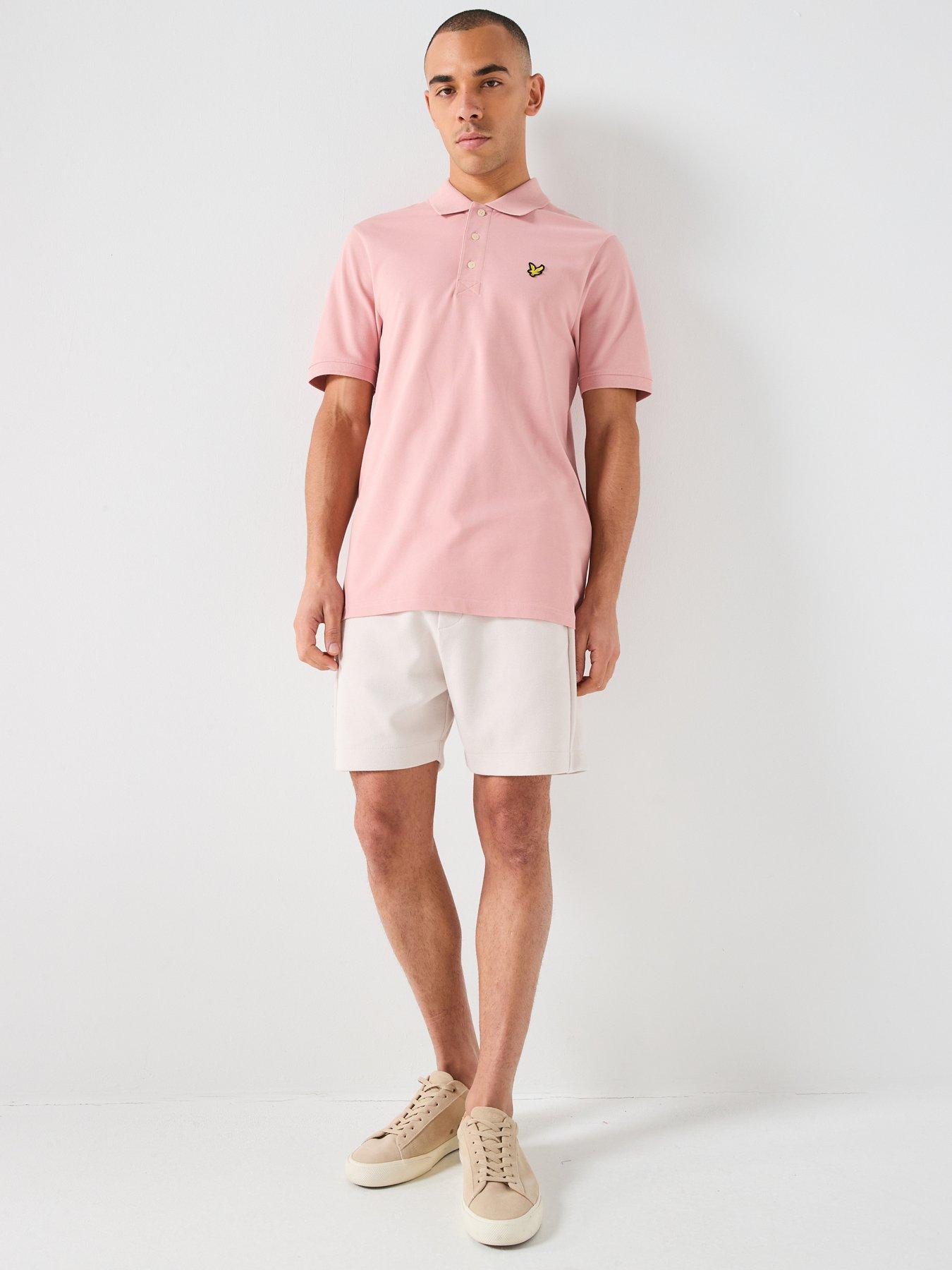  image of lyle-scott-pique-track-shorts-light-pink