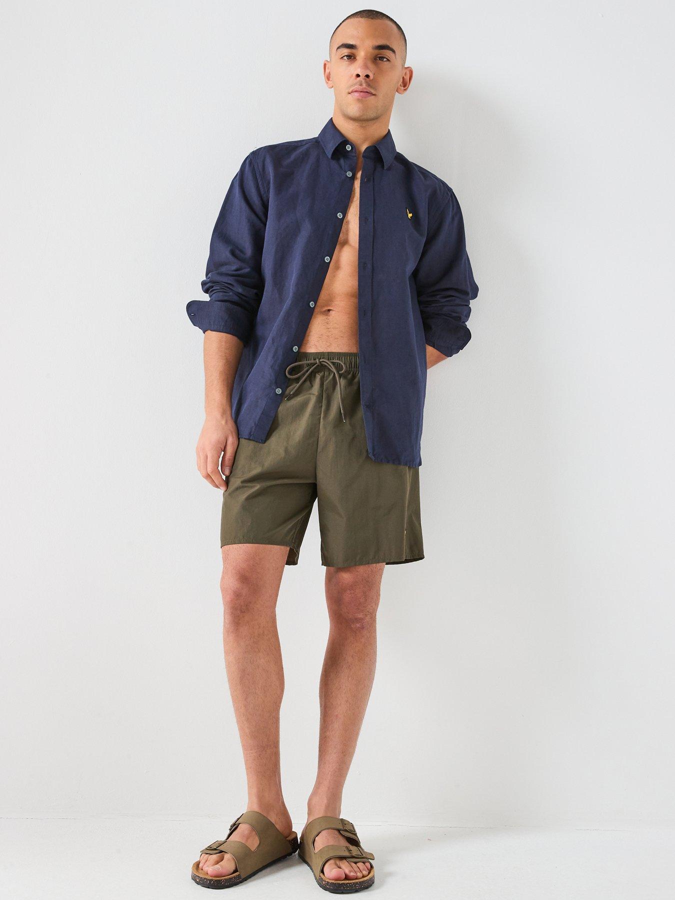 Image 3 of 6 of Lyle & Scott Plain Swim Shorts - Khaki