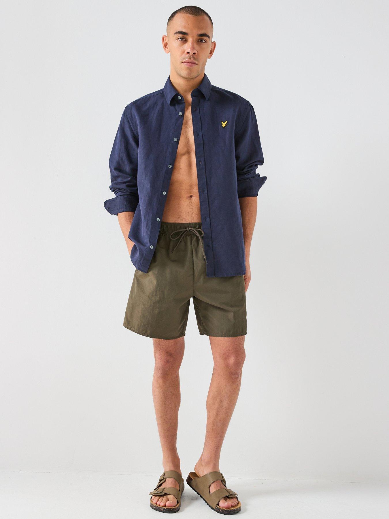 Image 6 of 6 of Lyle & Scott Plain Swim Shorts - Khaki