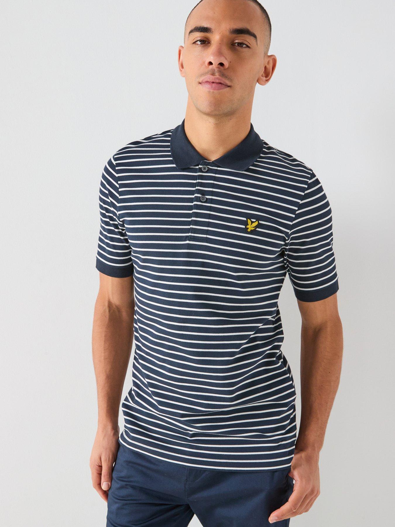 Lyle & Scott Pique Breton Polo Shirt - Navy