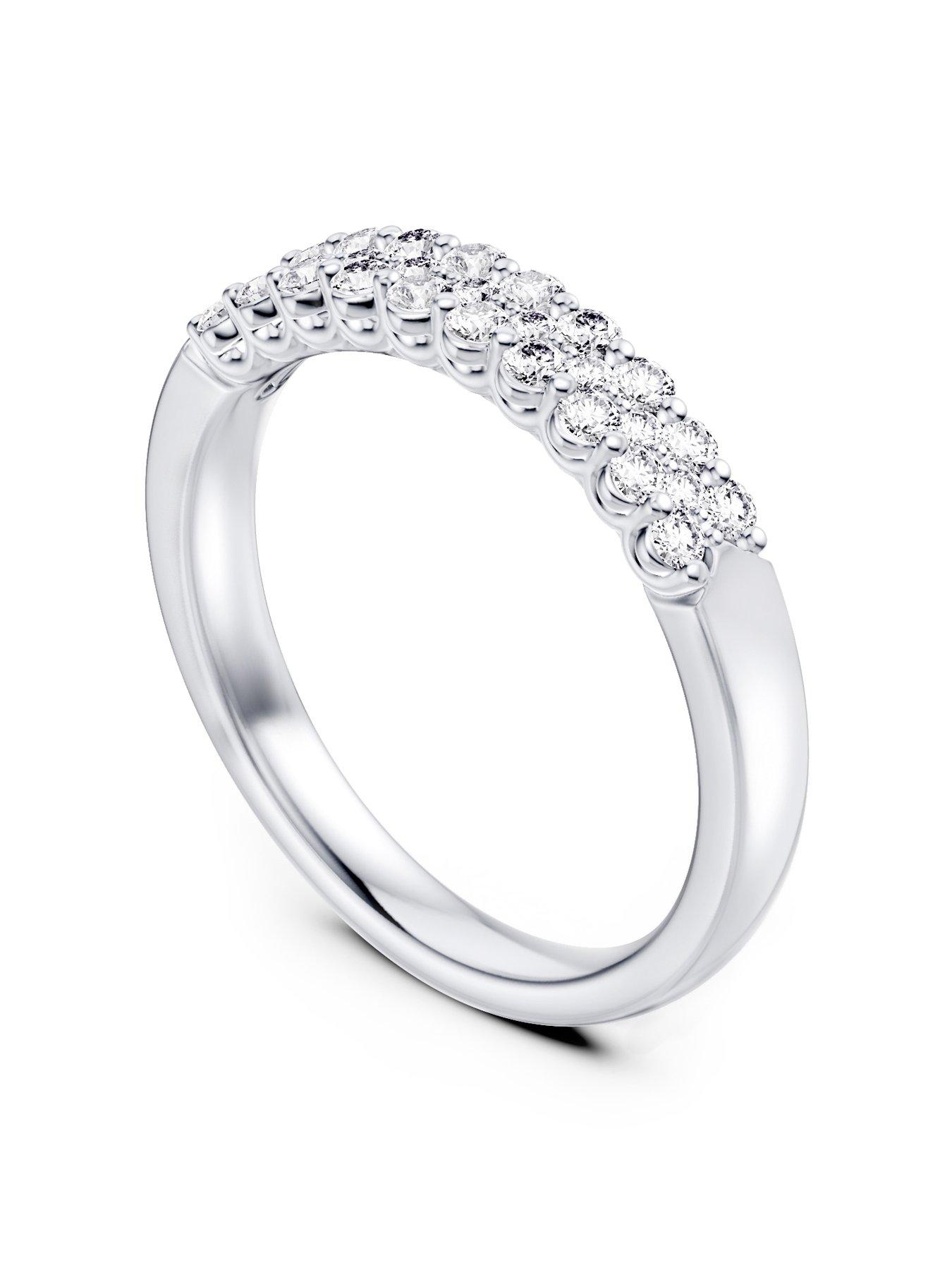  image of ernest-jones-three-row-eternity-050ct-diamond-ring-platinum