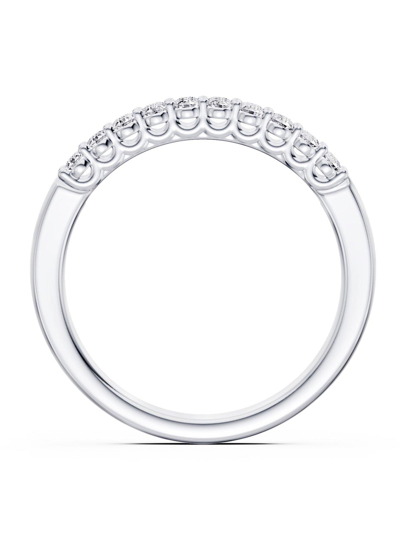  image of ernest-jones-three-row-eternity-050ct-diamond-ring-platinum