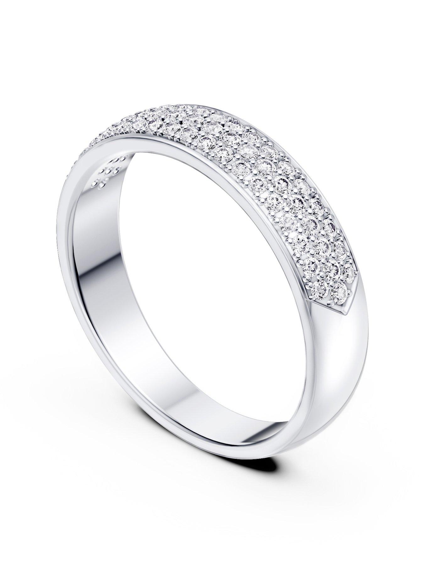 stillFront image of ernest-jones-pave-eternity-050ct-diamond-ring-platinum