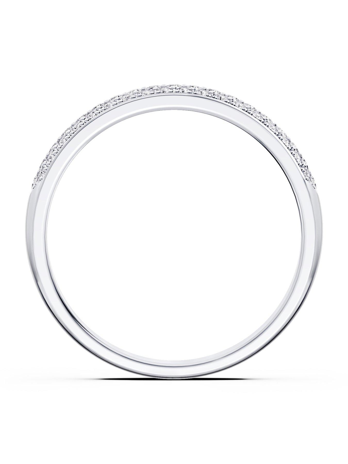  image of ernest-jones-pave-eternity-050ct-diamond-ring-platinum