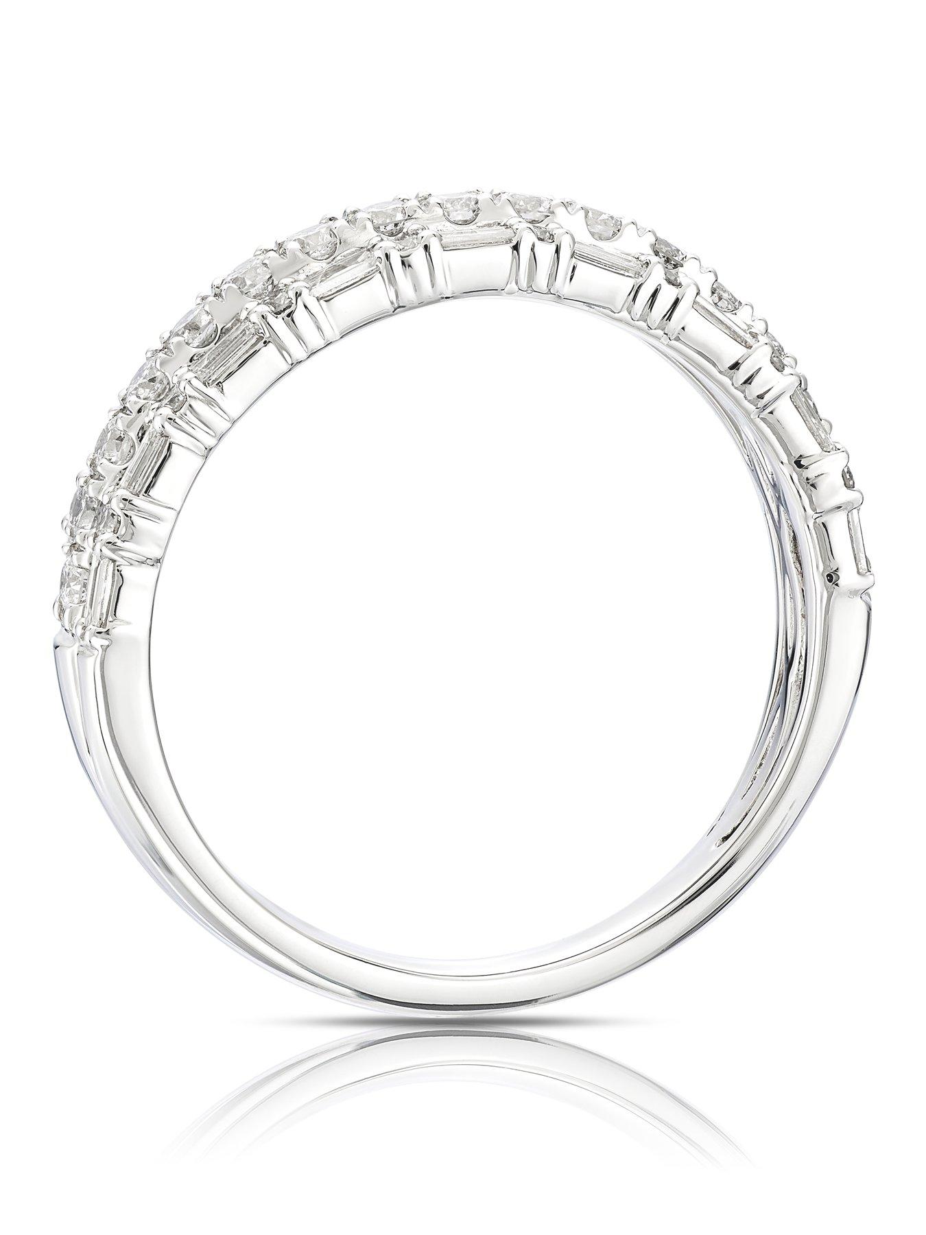  image of ernest-jones-3-row-eternity-070ct-diamond-ring-platinum