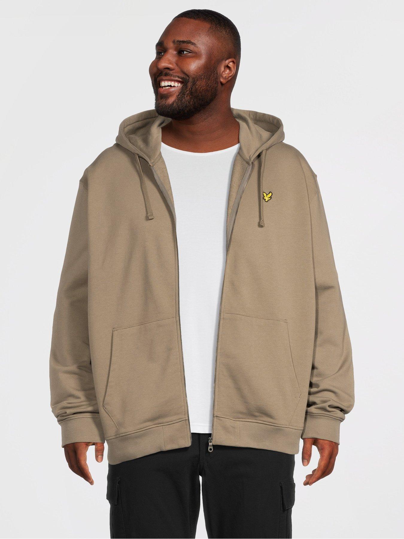 lyle-scott-big-tall-zip-through-hoodie-khaki