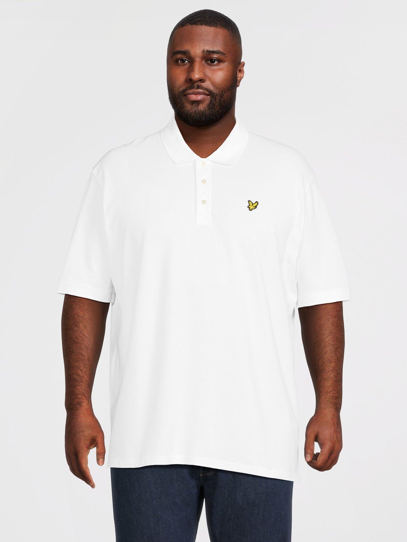 Lyle & Scott Lyle  &  Scott Big  &  Tall Plain Polo Shirt -white