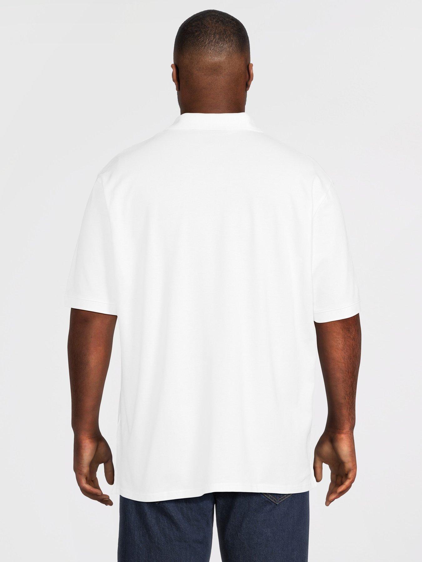 Image 2 of 5 of Lyle & Scott Big &amp; Tall Plain Polo Shirt - White