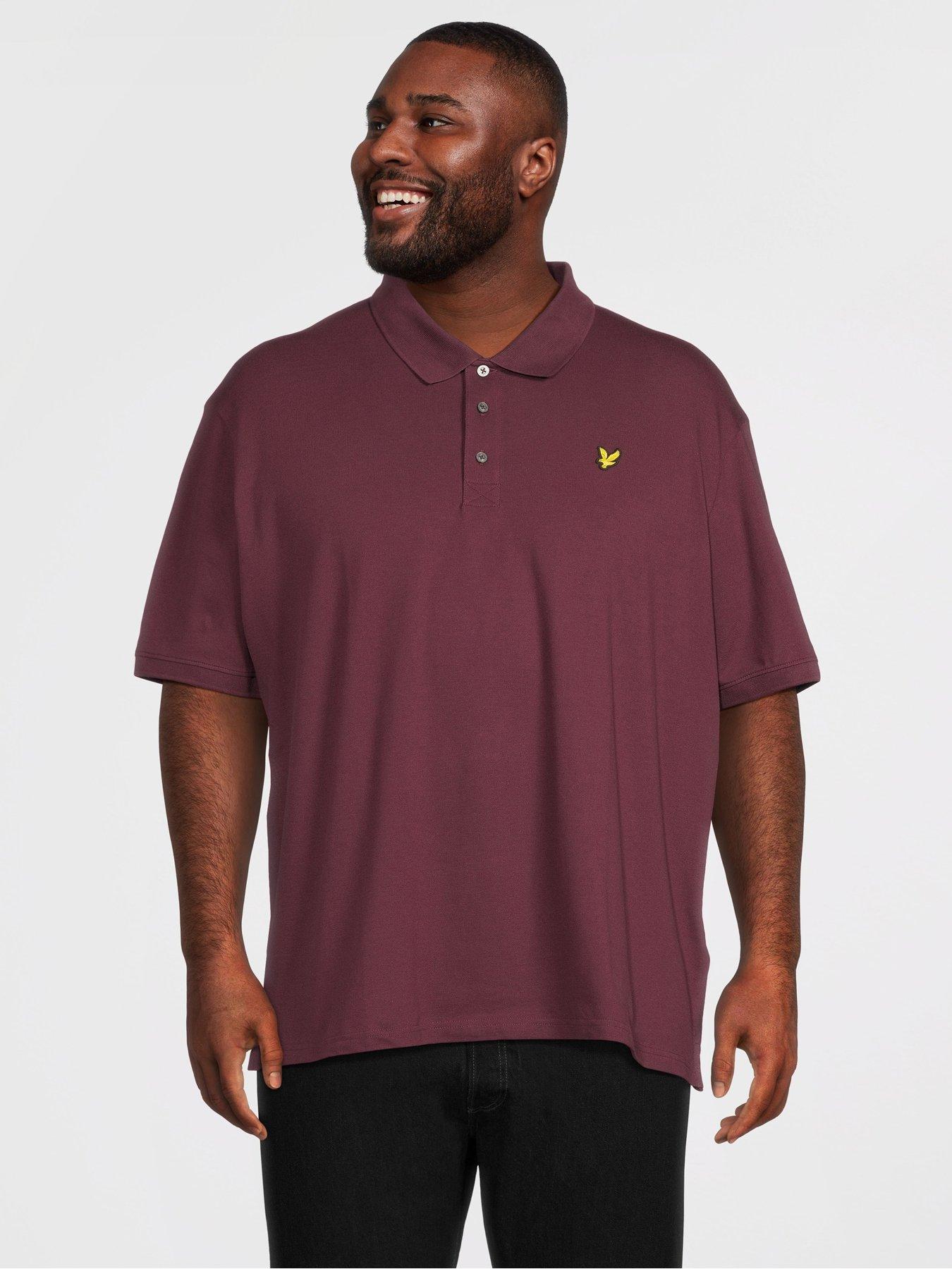 lyle-scott-big-tall-plain-polo-shirt-burgundy