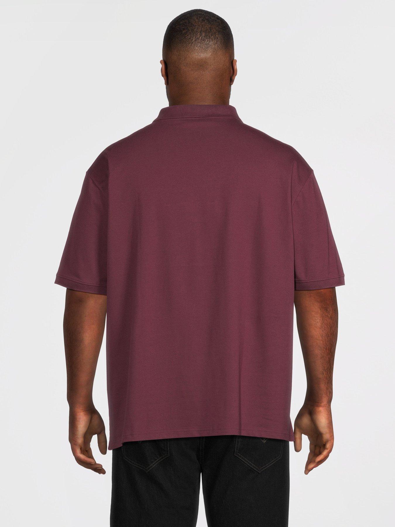 Image 2 of 5 of Lyle & Scott Big Tall Plain Polo Shirt - Burgundy