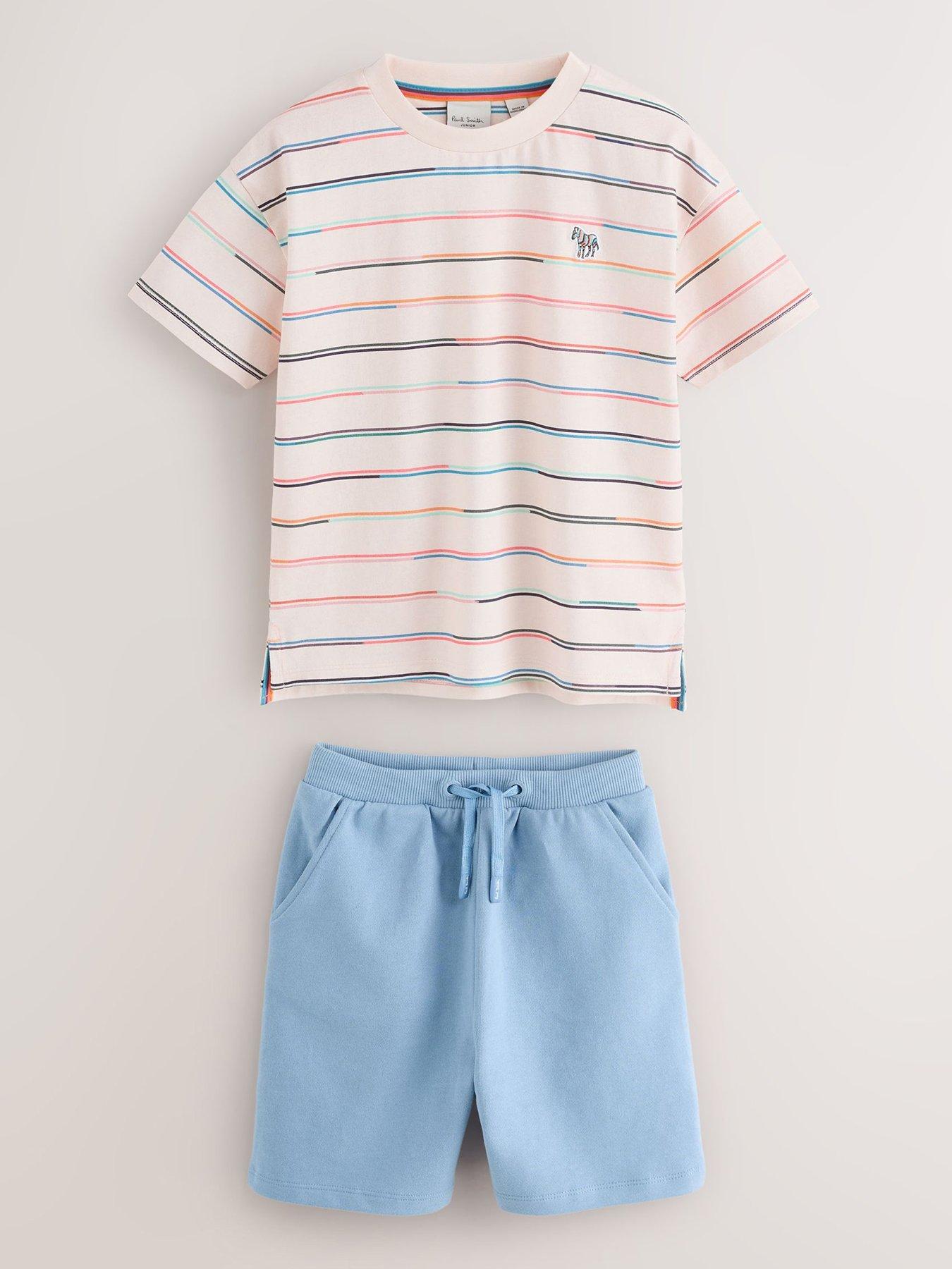 Image 2 of 7 of Paul Smith Junior Boys Striped Sweat Short Set - Blue