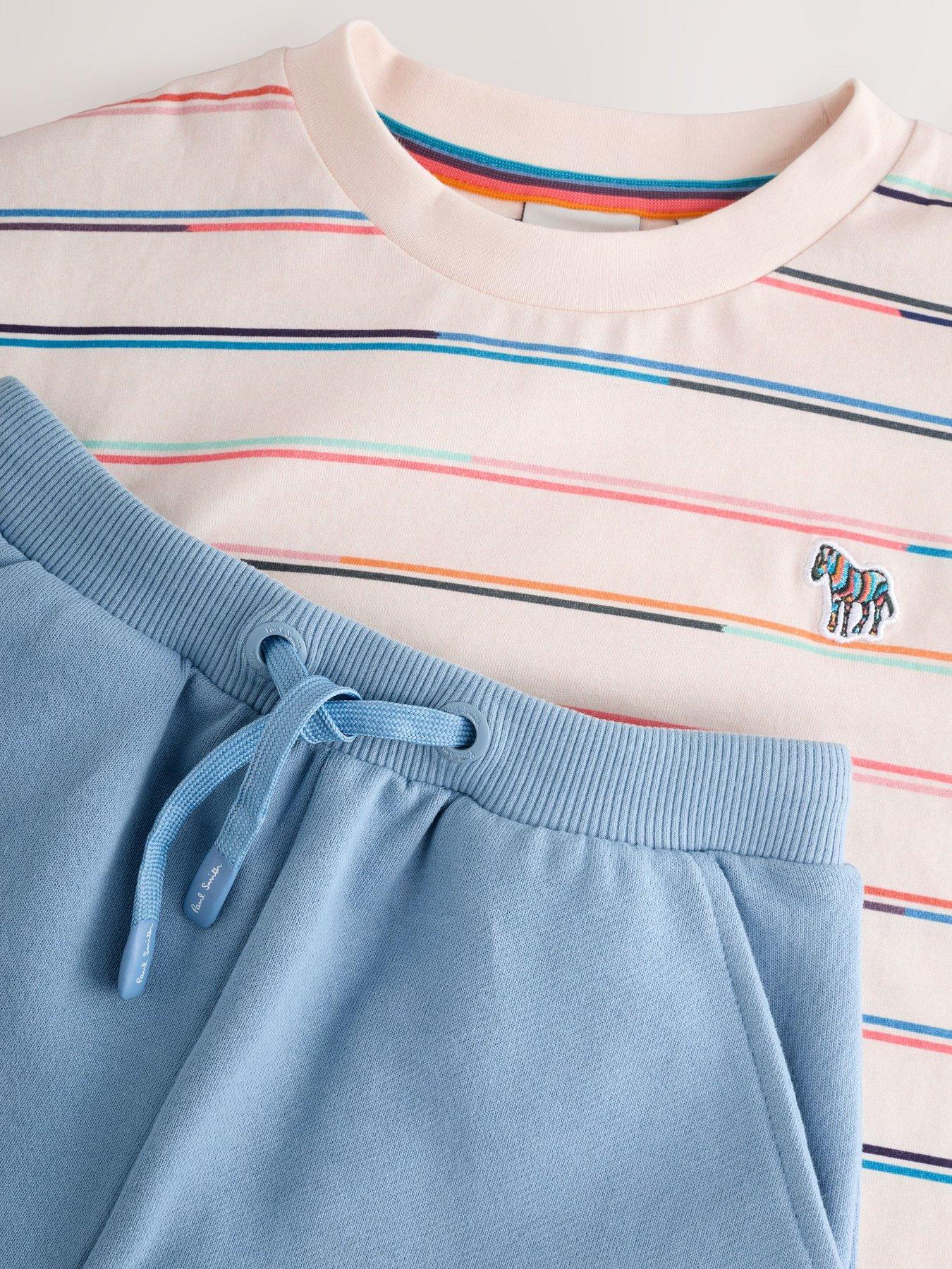 Image 4 of 7 of Paul Smith Junior Boys Striped Sweat Short Set - Blue