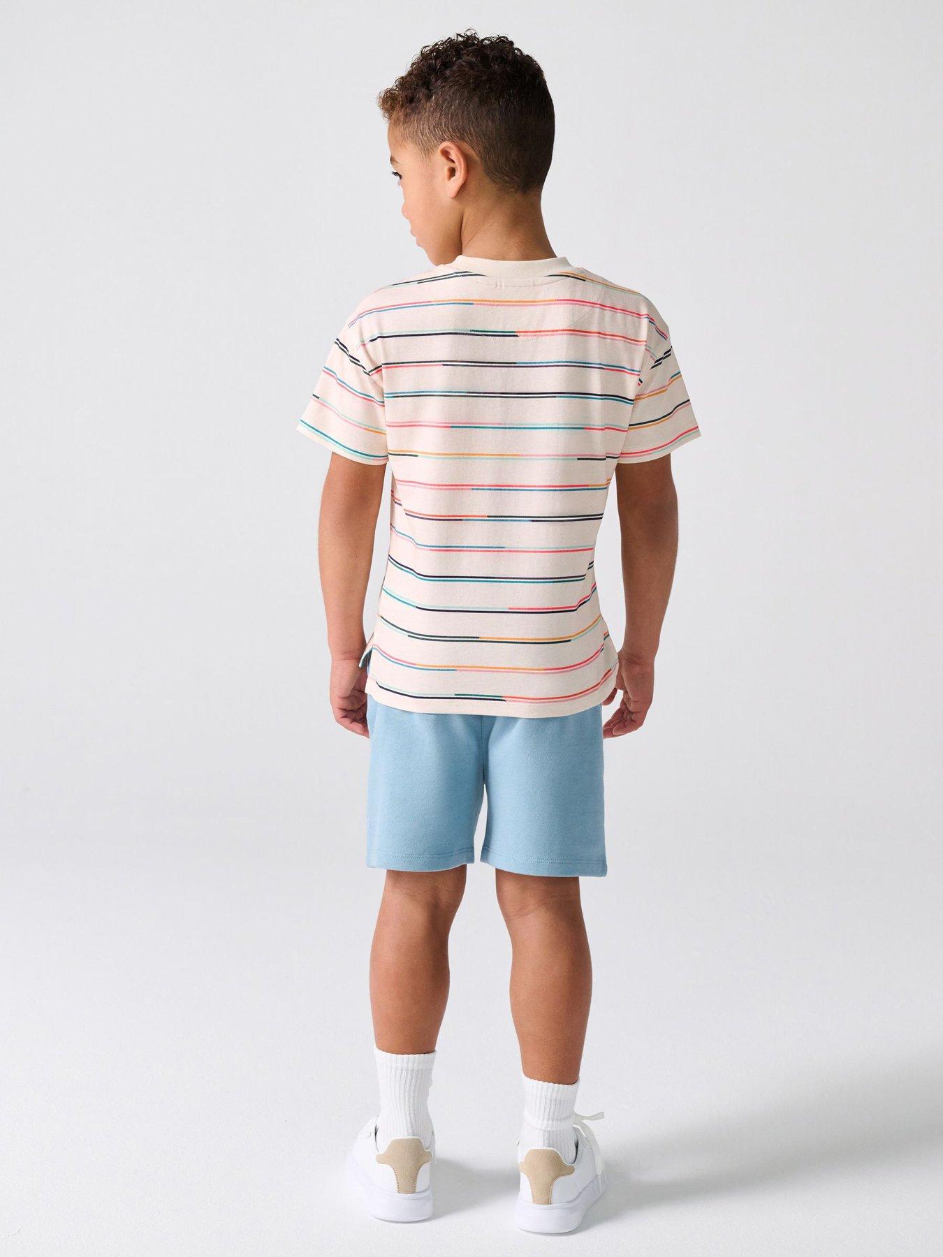 Image 5 of 7 of Paul Smith Junior Boys Striped Sweat Short Set - Blue