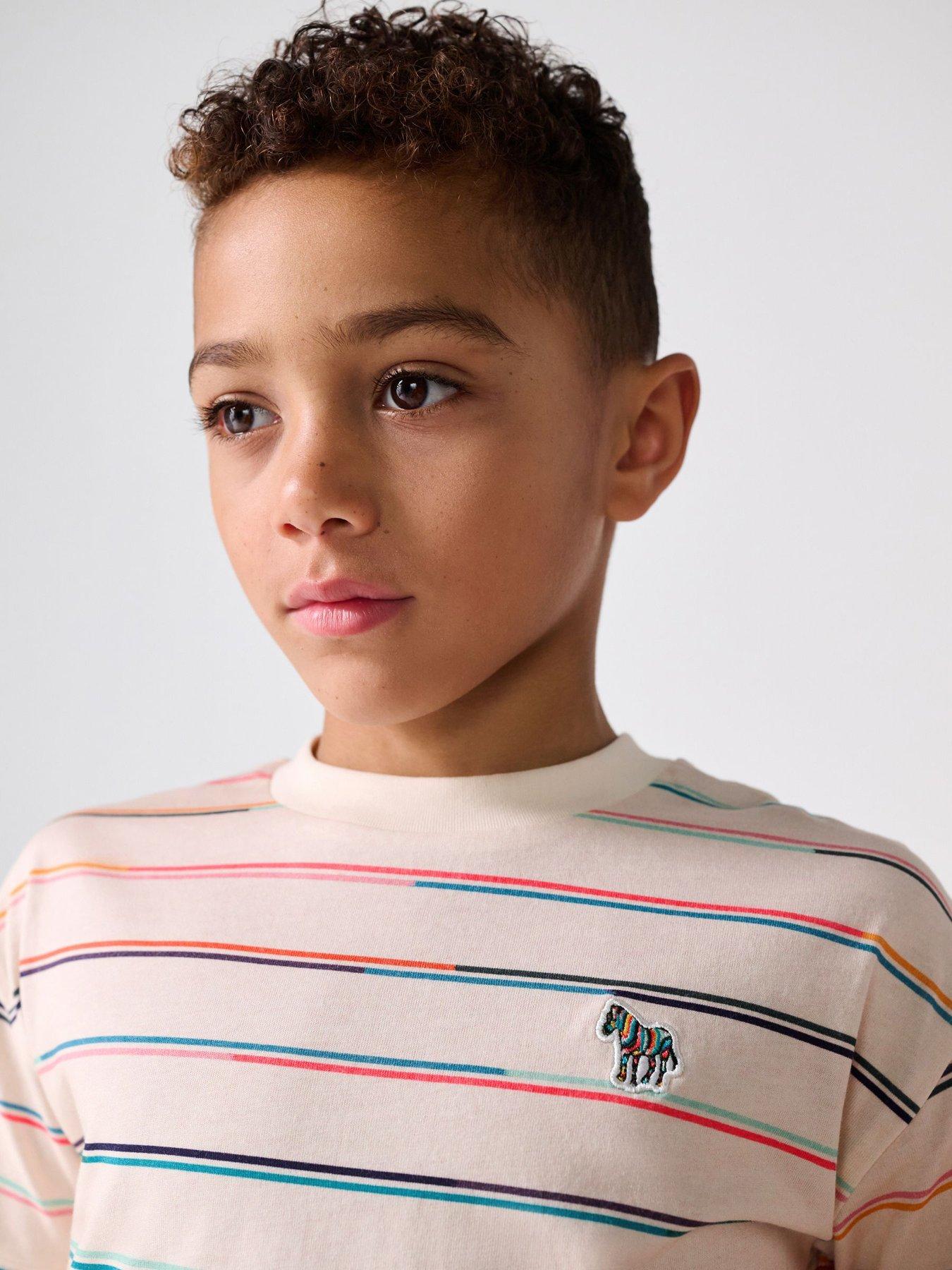 Image 6 of 7 of Paul Smith Junior Boys Striped Sweat Short Set - Blue