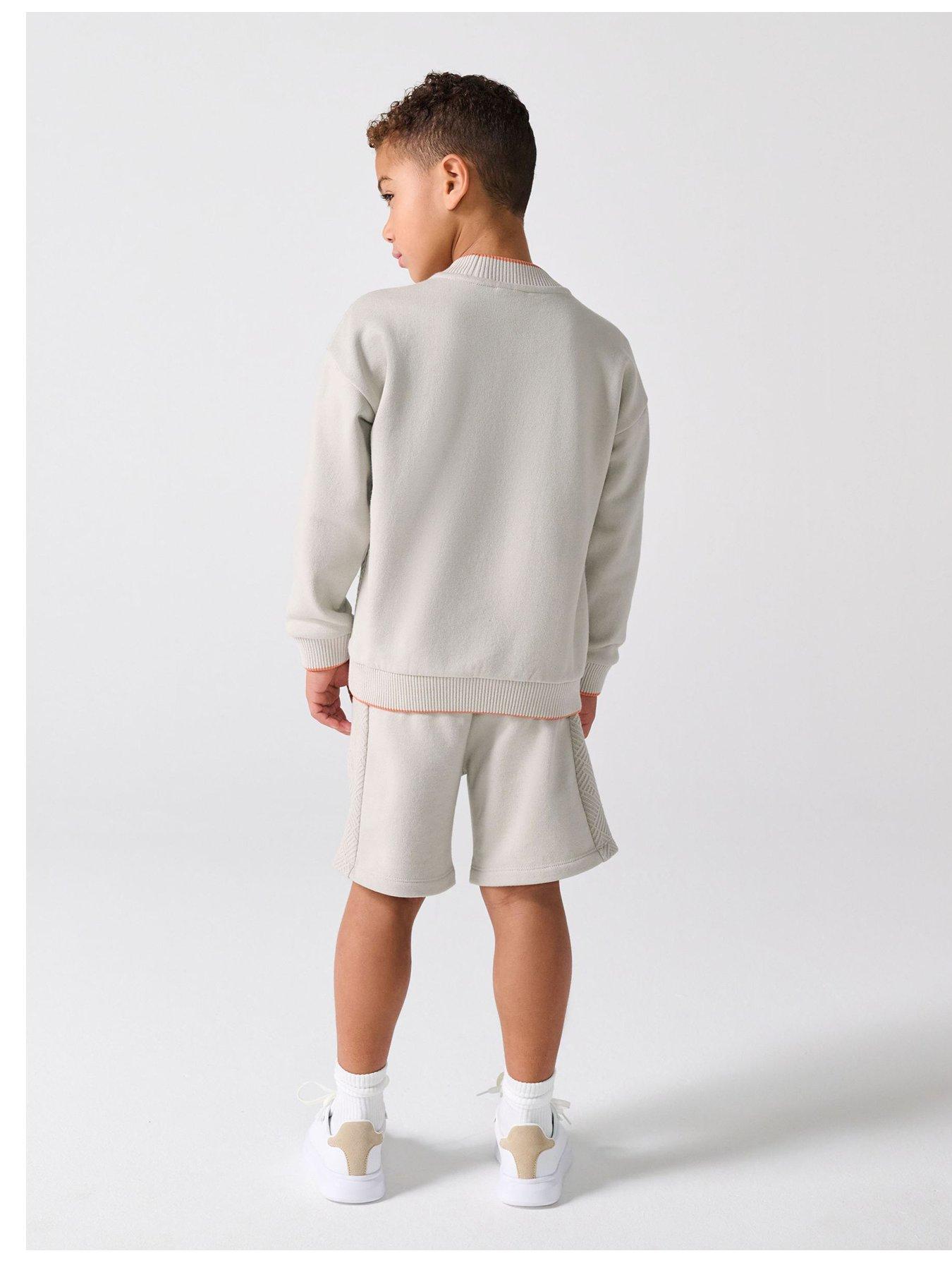 Image 3 of 5 of Paul Smith Junior Younger Boys Textured Sweatshirt Set - Beige