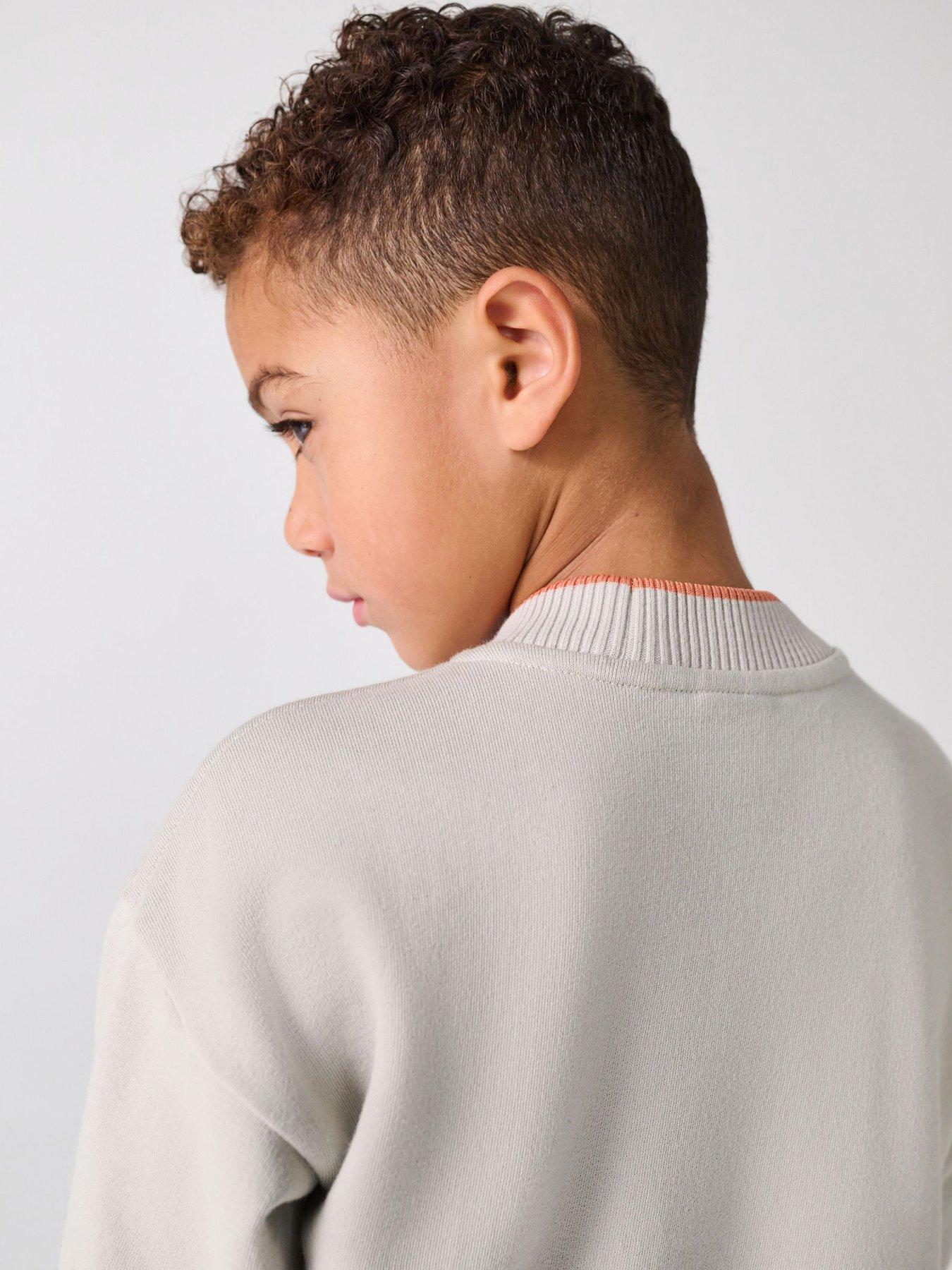Image 4 of 5 of Paul Smith Junior Younger Boys Textured Sweatshirt Set - Beige