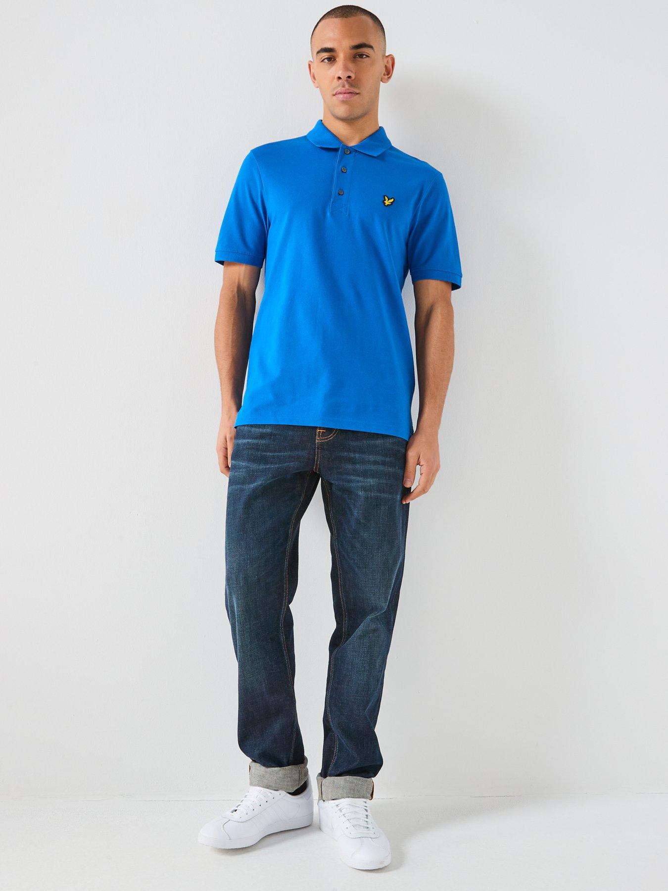 Image 3 of 4 of Lyle & Scott Essentials Plain Polo Shirt - Blue