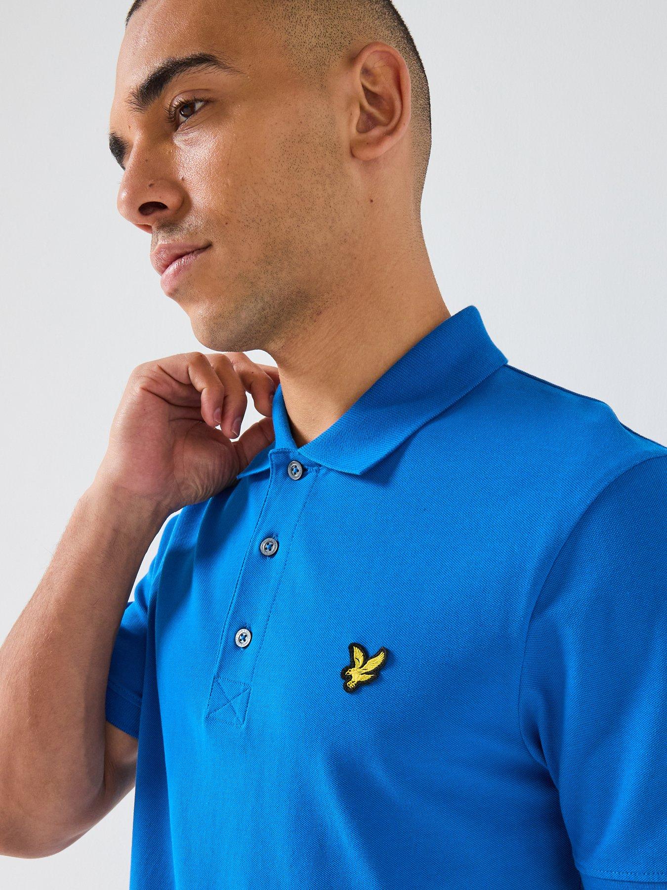 Image 4 of 4 of Lyle & Scott Essentials Plain Polo Shirt - Blue