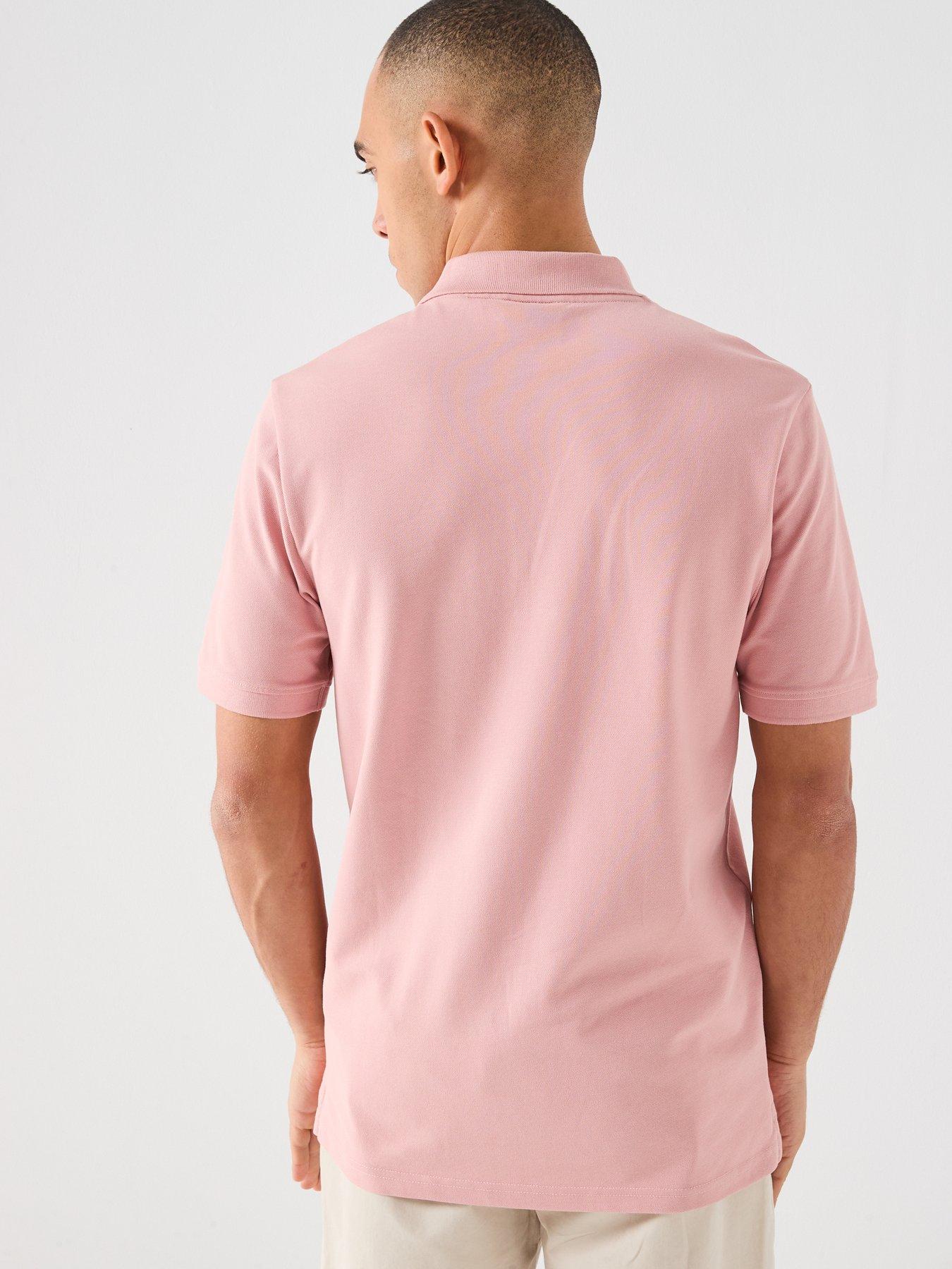 image of lyle-scott-essentials-plain-polo-shirt-pink