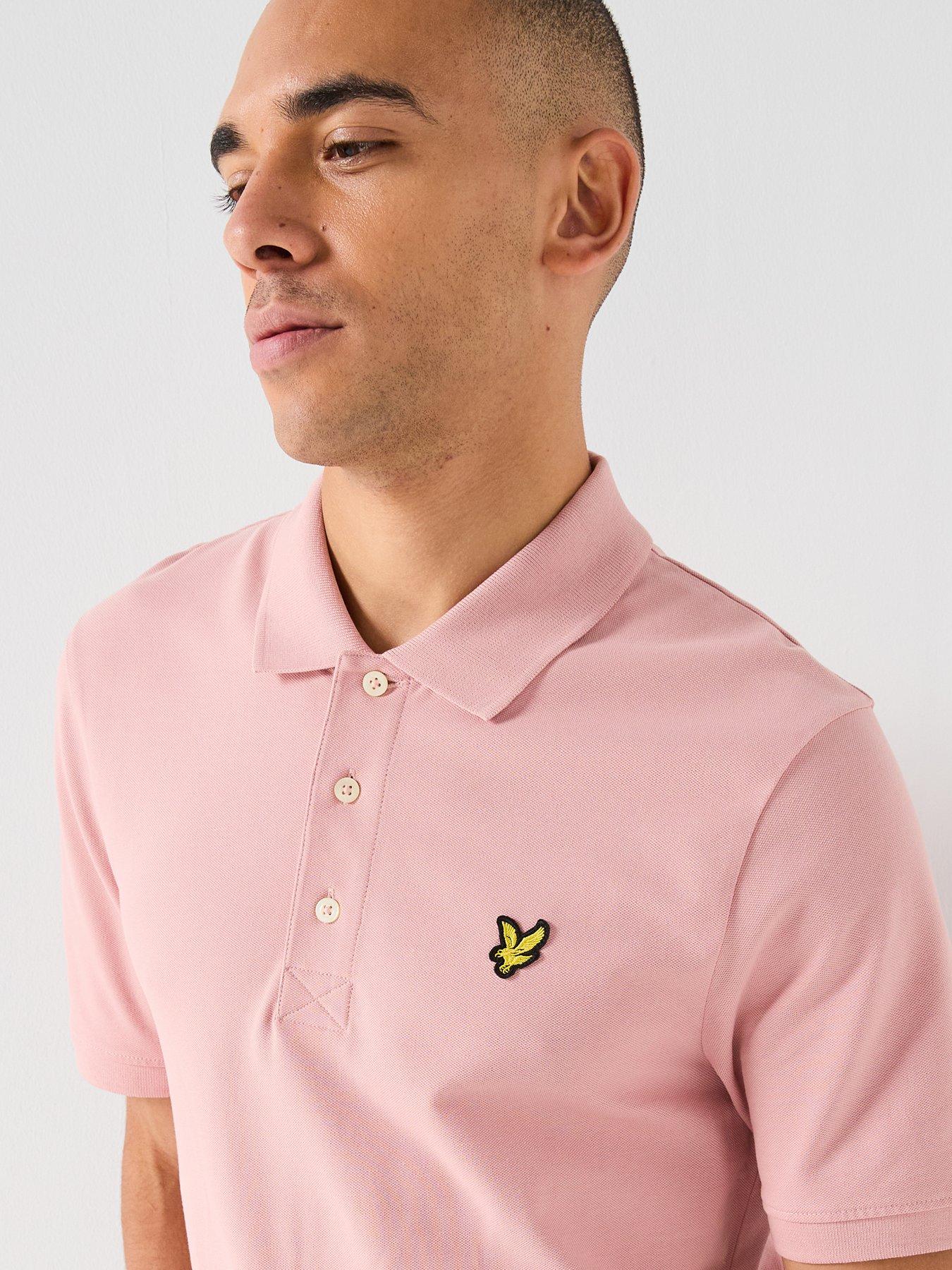  image of lyle-scott-essentials-plain-polo-shirt-pink