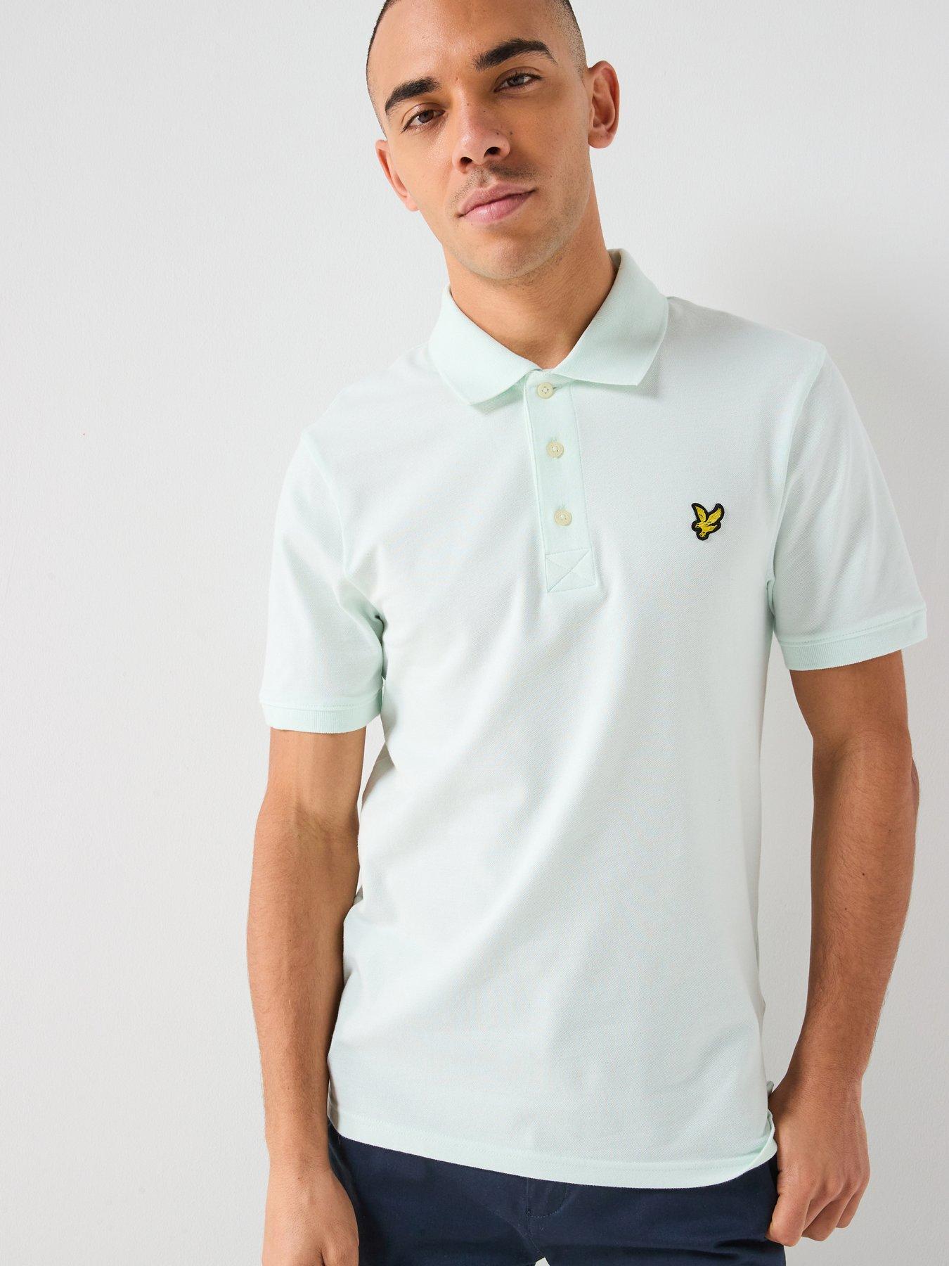  image of lyle-scott-essentials-plain-polo-shirt--blue-light-blue