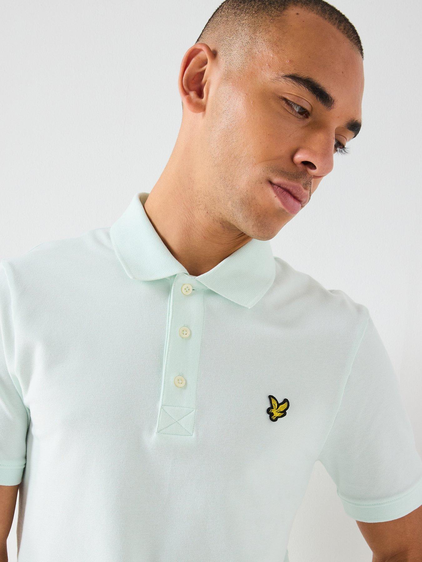  image of lyle-scott-essentials-plain-polo-shirt--blue-light-blue