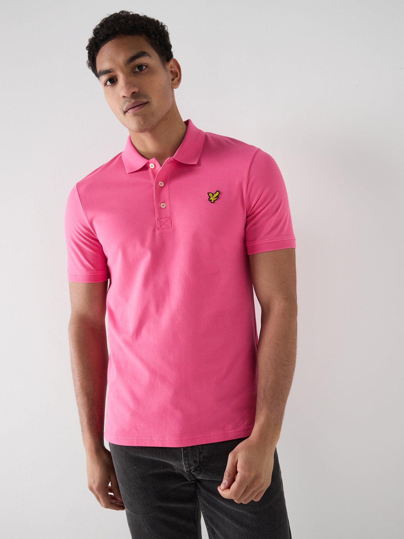 Image 1 of 4 of Lyle & Scott Essentials Plain Polo Shirt - Pink