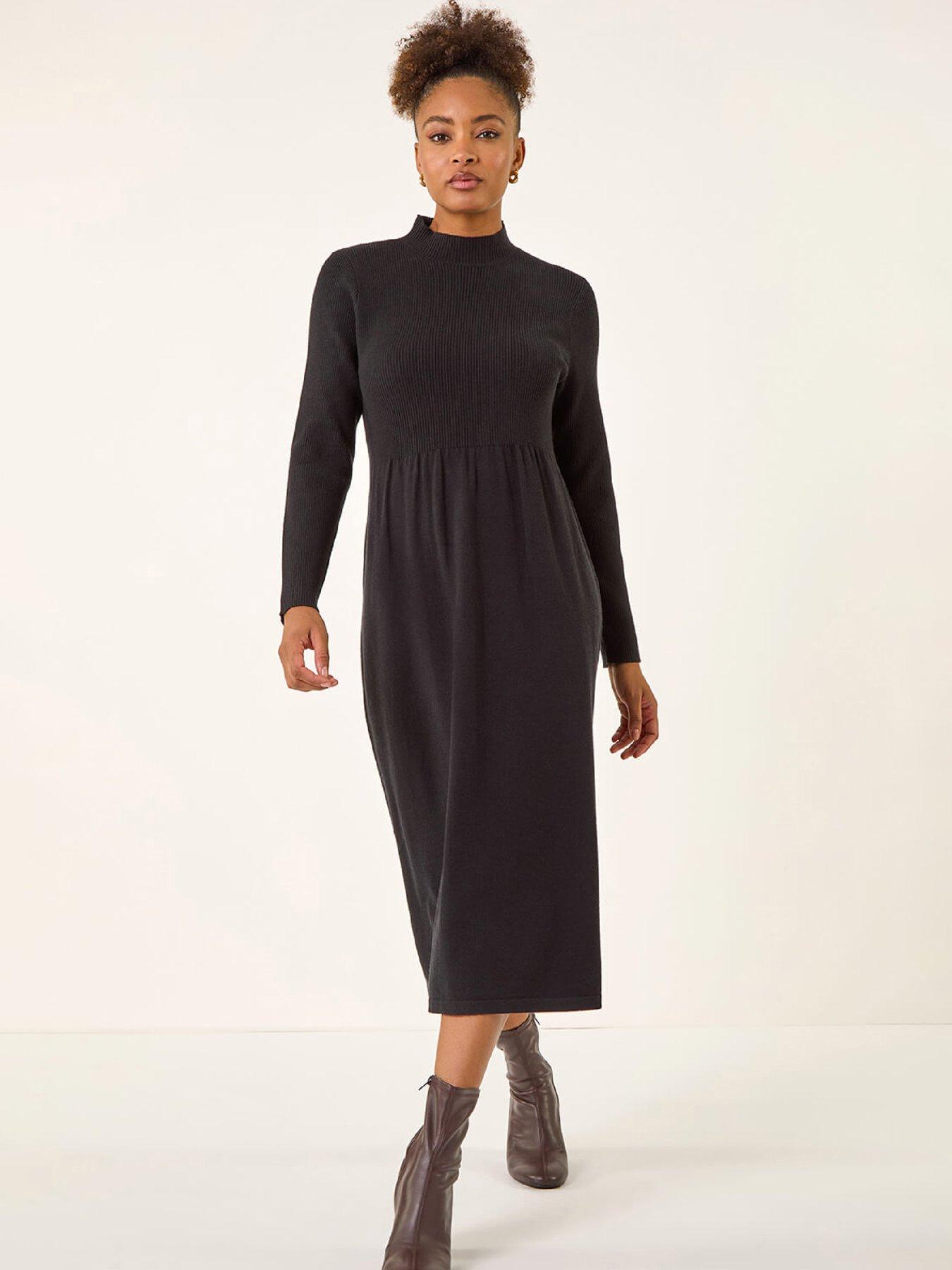 roman-ribbed-knit-high-neck-midi-dress-black