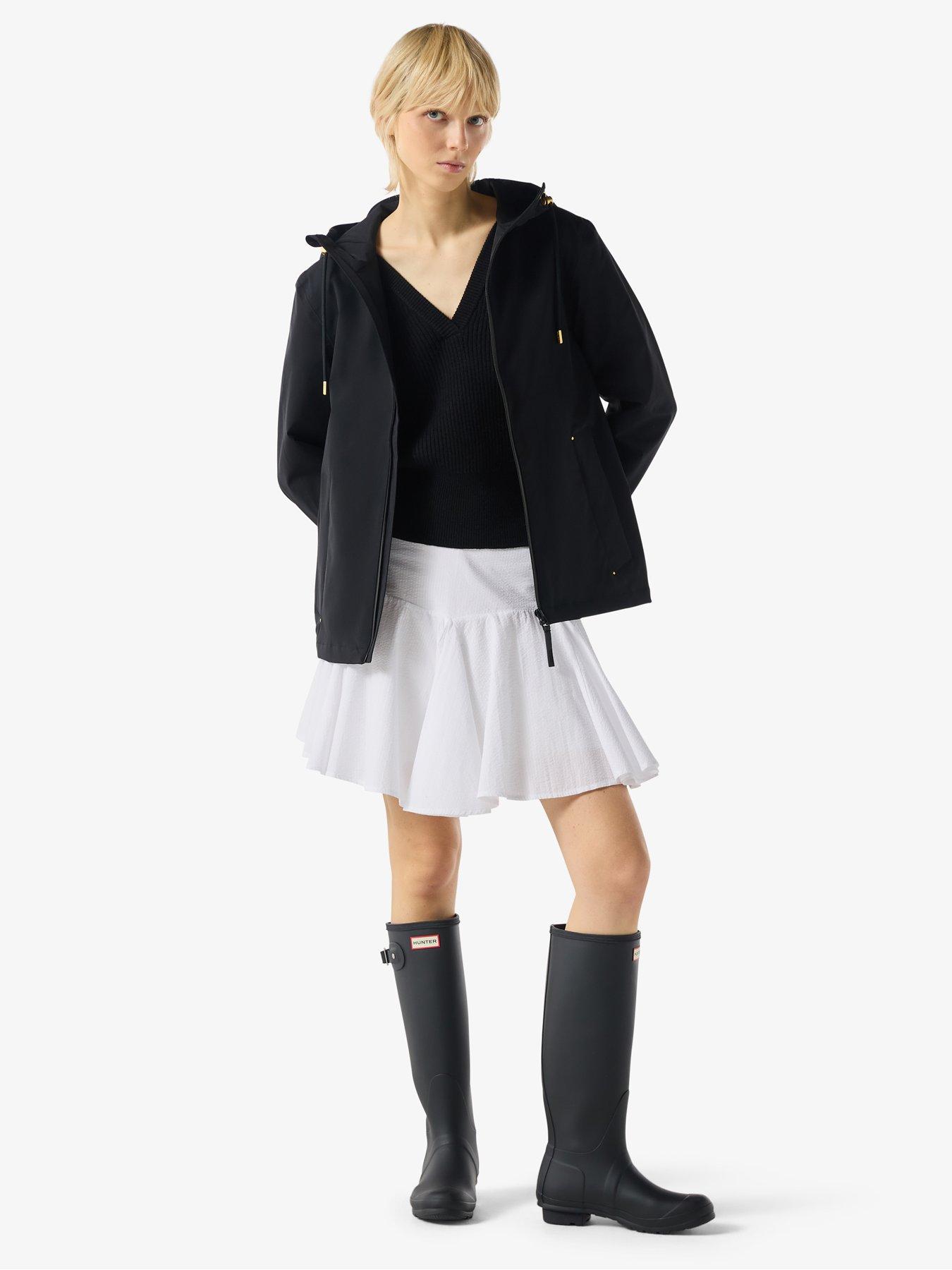  image of hunter-original-lightweight-waterproof-jacket-black