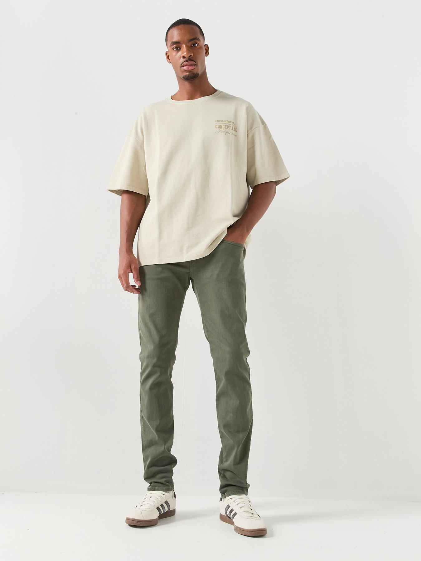  image of replay-anbass-slim-hyperflex-jeans-khaki