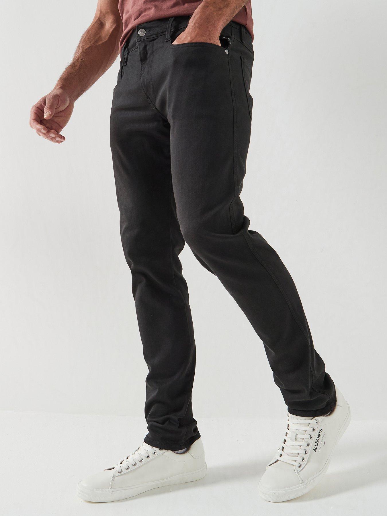 Image 1 of 6 of Replay Anbass Slim Hyperflex Jeans - Black