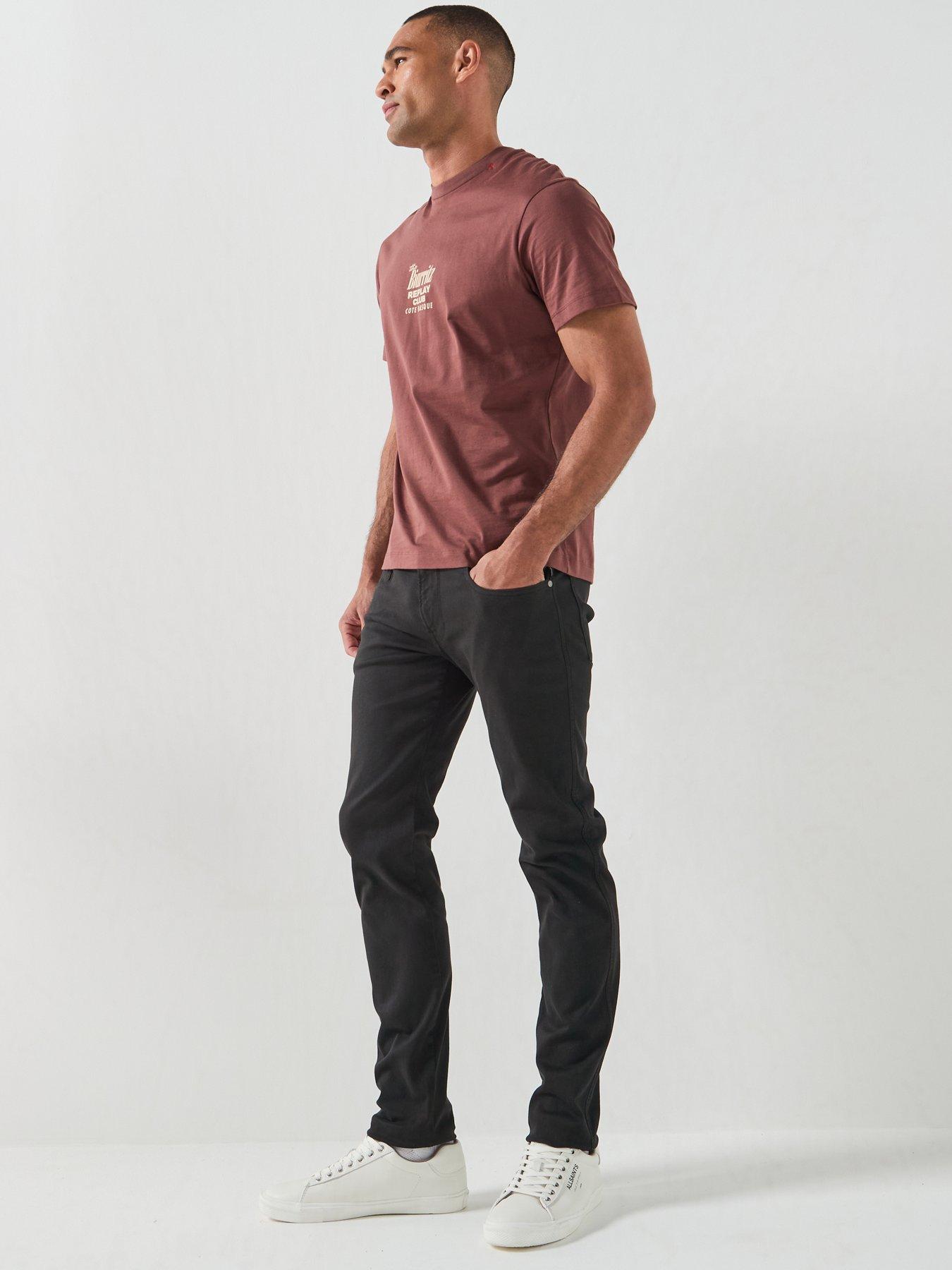Image 6 of 6 of Replay Anbass Slim Hyperflex Jeans - Black
