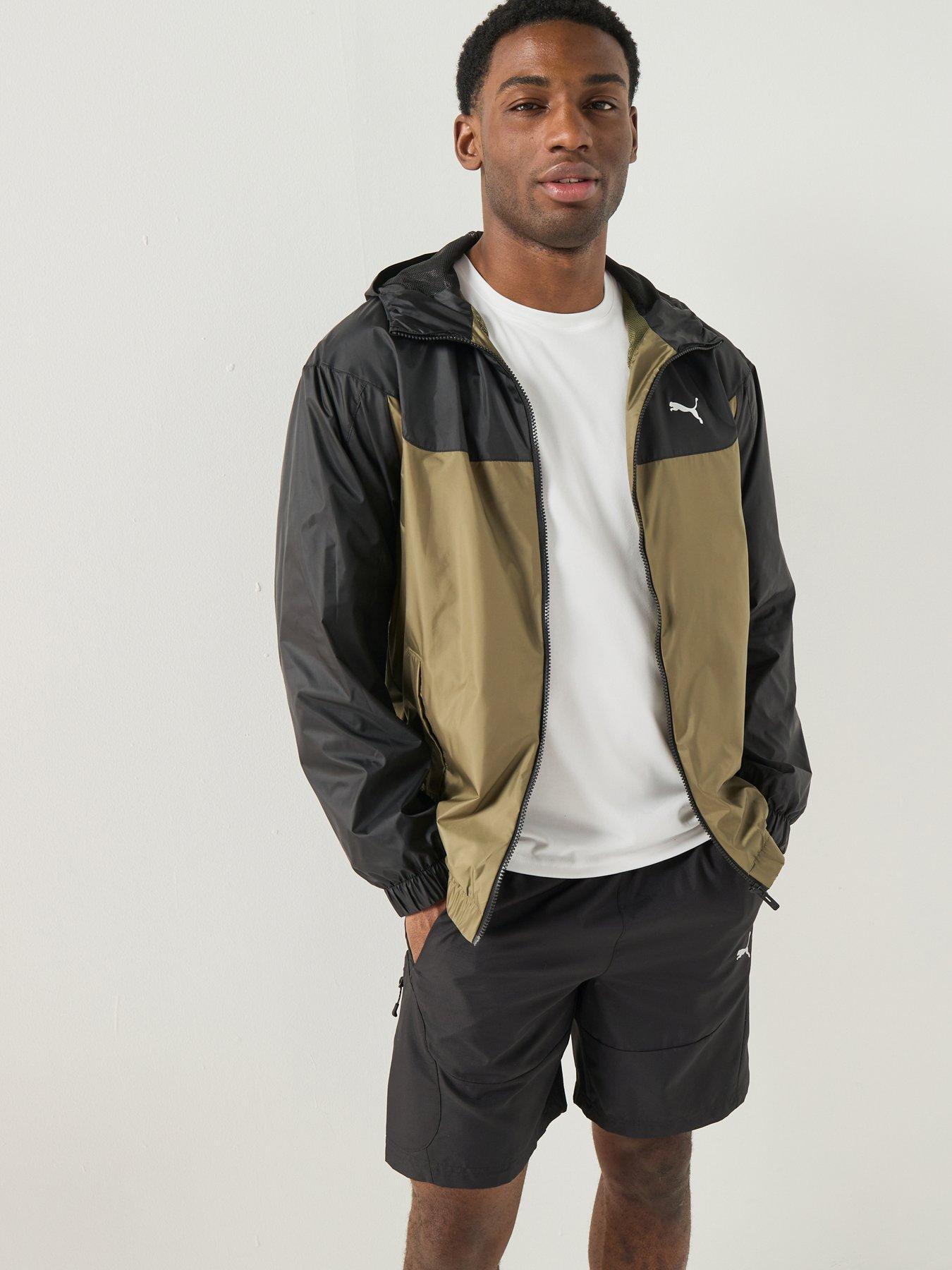 Puma Mens Relaxed Windbreaker - Khaki Green