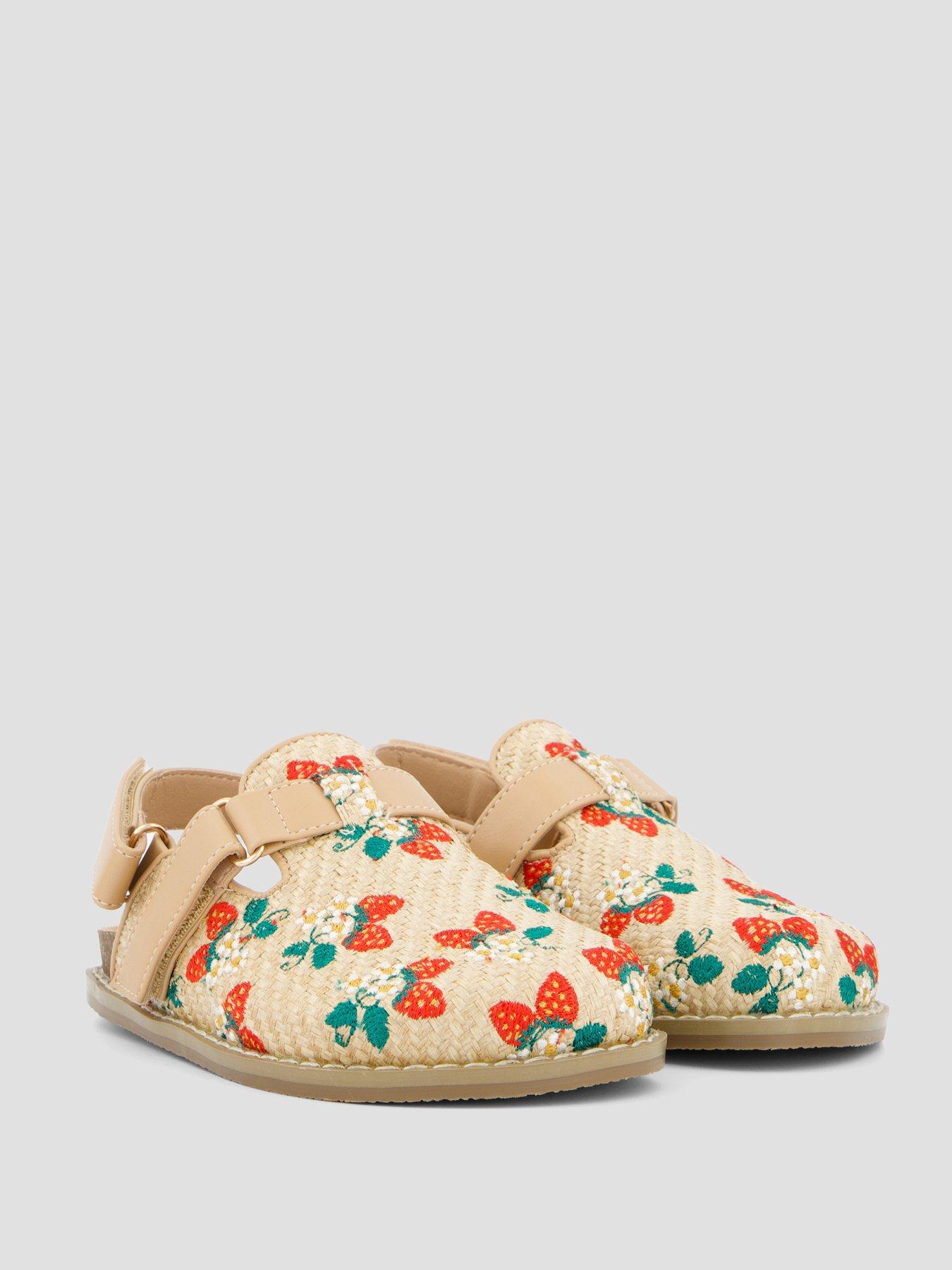 Image 6 of 7 of The Very Collection Strawberry Embroidered Raffia Mule - Multi