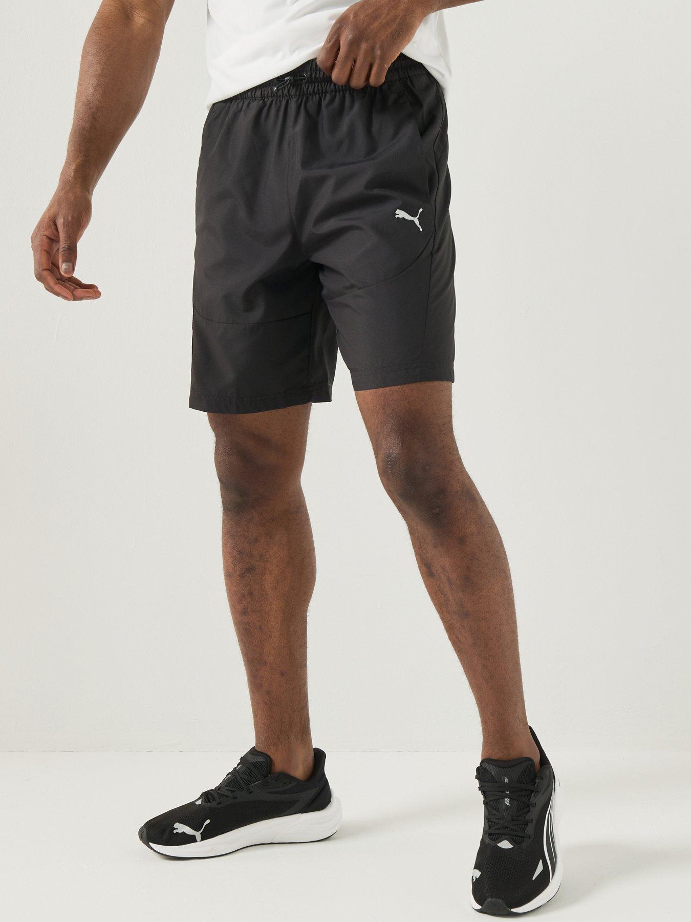  image of puma-mens-tech-woven-cargo-shorts-black