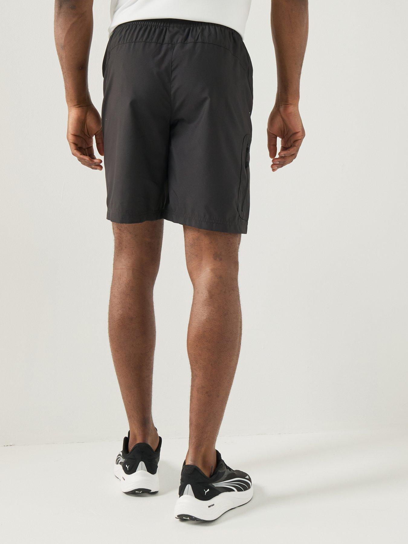  image of puma-mens-tech-woven-cargo-shorts-black