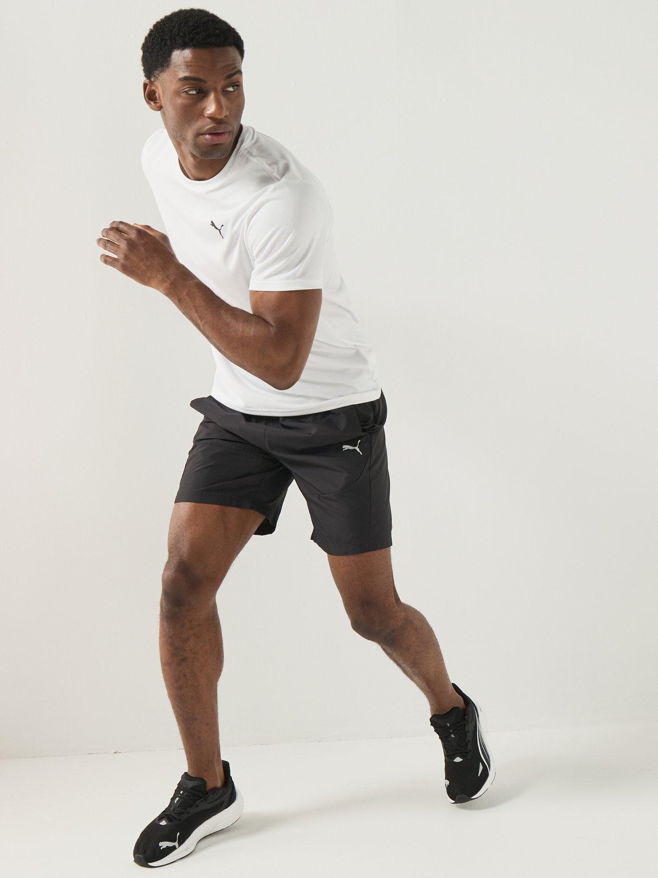  image of puma-mens-tech-woven-cargo-shorts-black