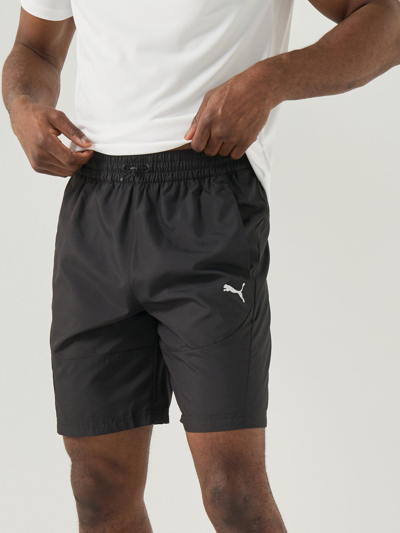  image of puma-mens-tech-woven-cargo-shorts-black