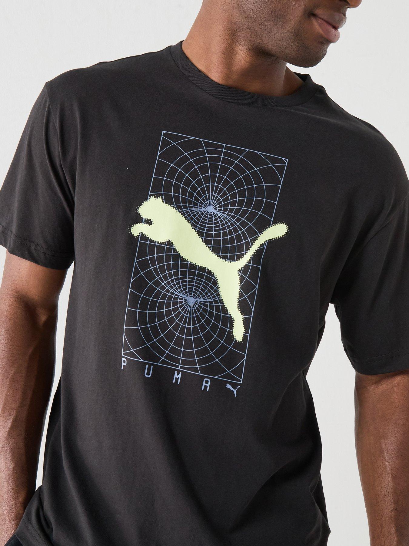 Image 4 of 5 of Puma Mens Tech Relaxed Graphic T-Shirt - Black