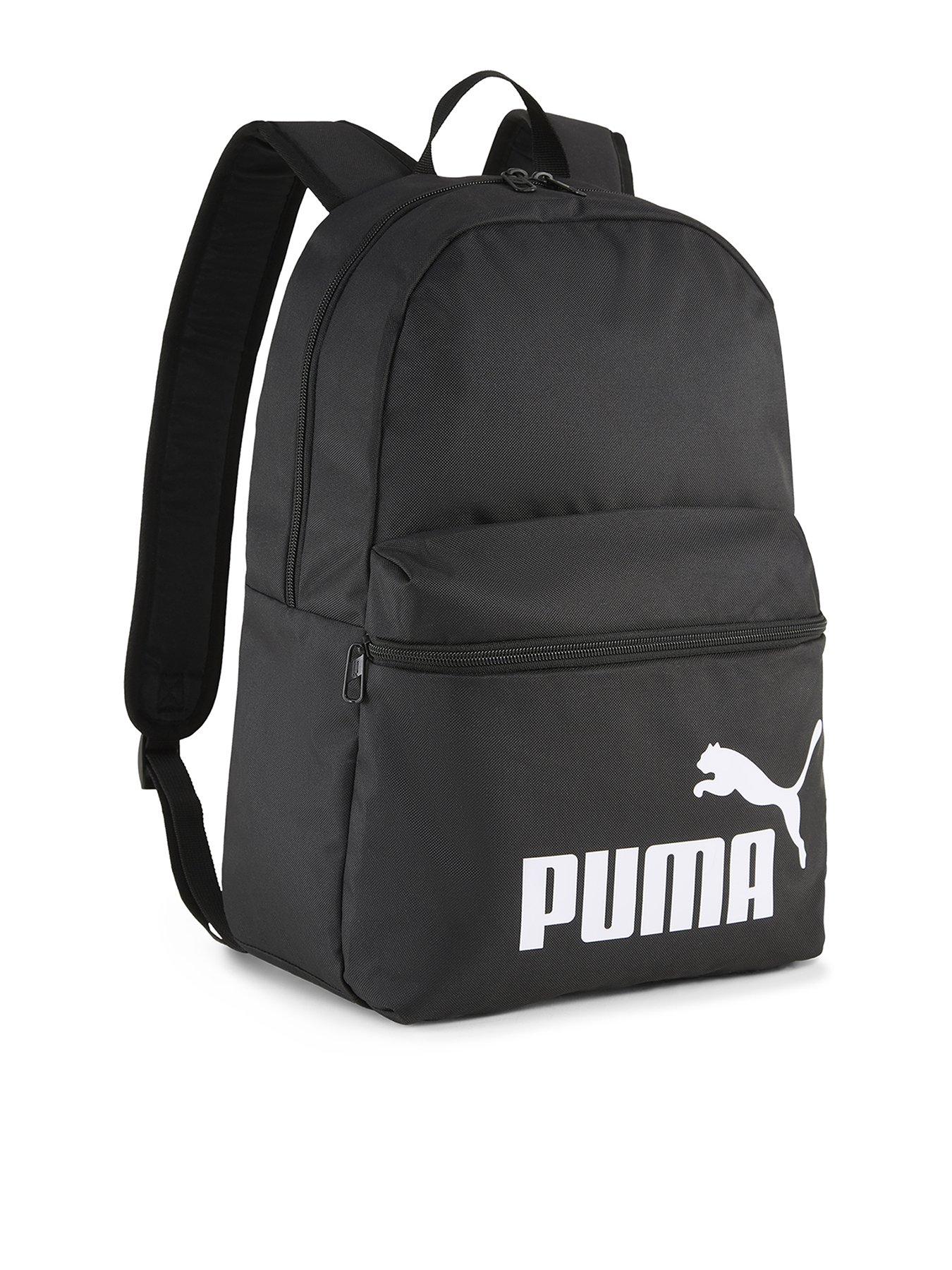 front image of puma-mens-phase-backpack-black