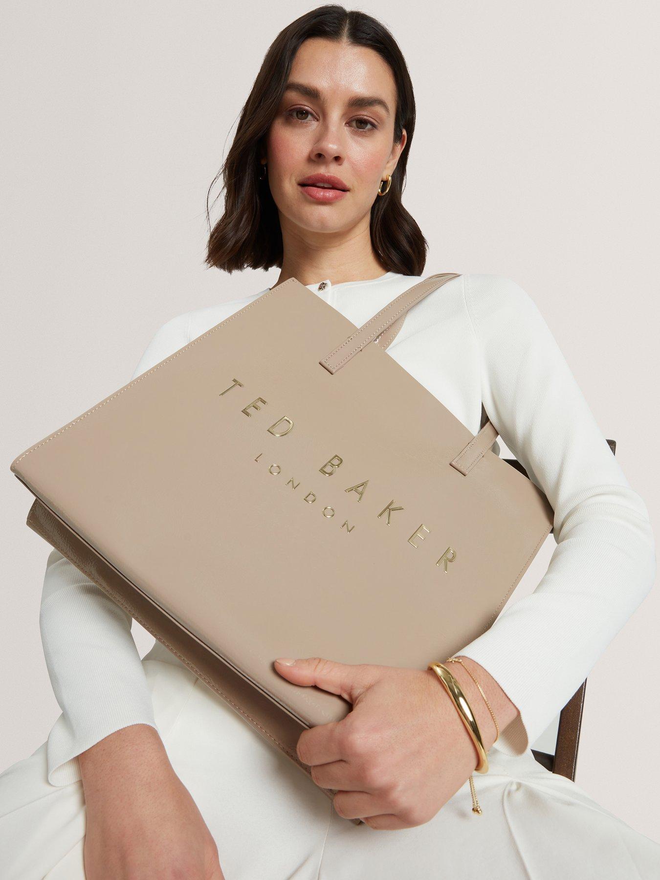 Image 2 of 5 of Ted Baker Crinkle Large Icon Bag - Cream