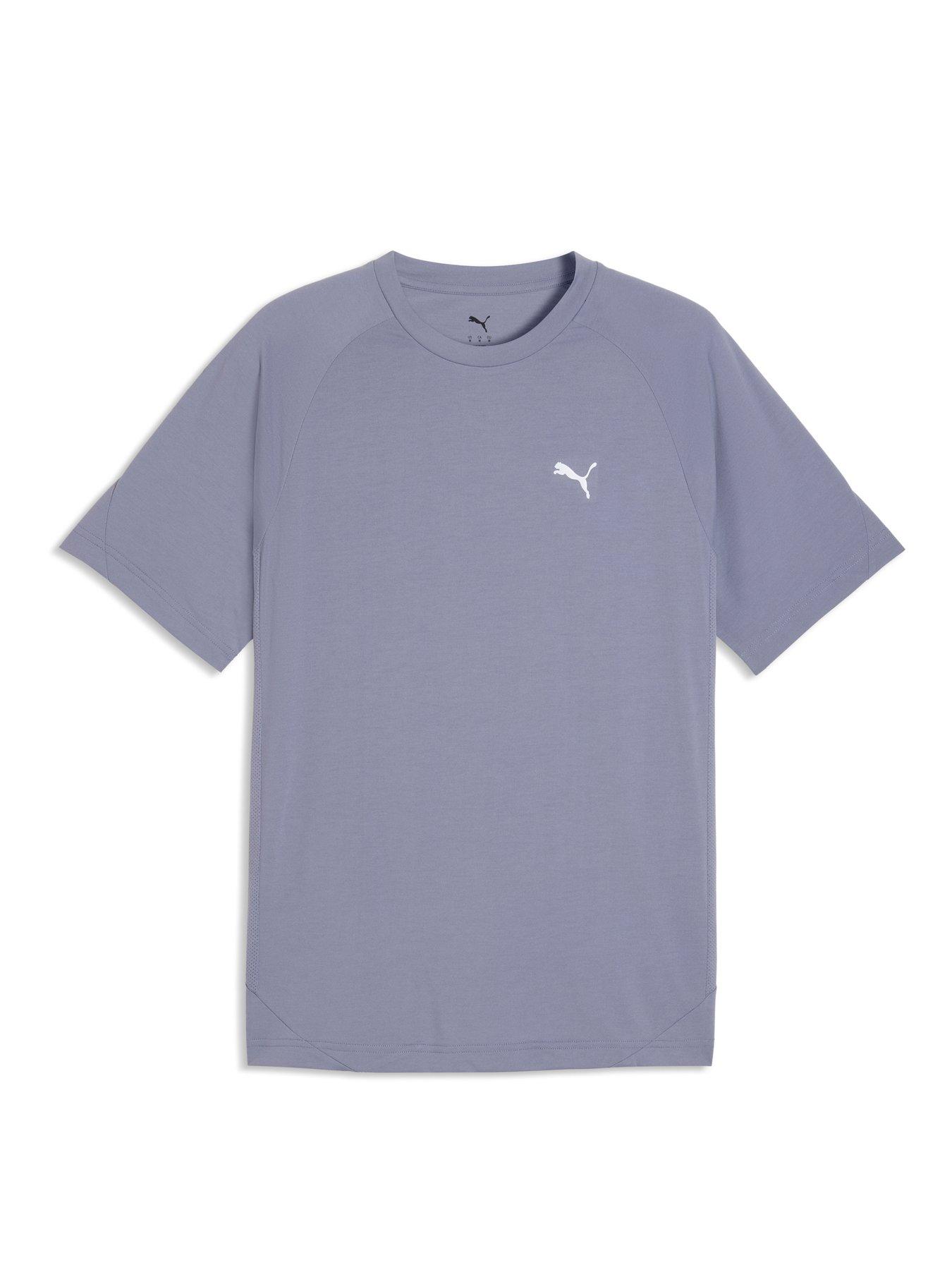 Puma Mens Evostripe Short Sleeve T-Shirt - Grey
