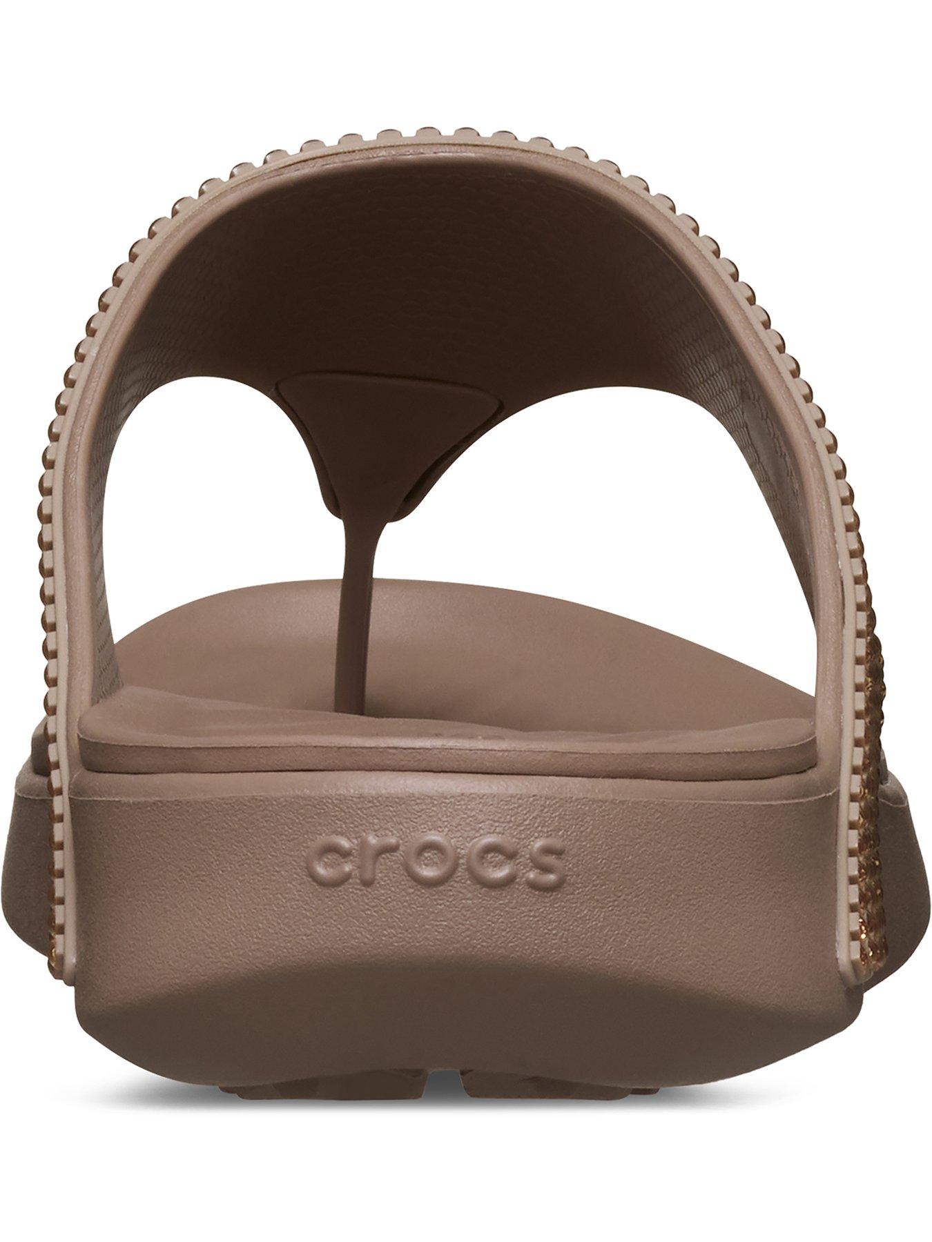 Image 6 of 6 of Crocs Getaway Triangle Gems Sandal - Beige