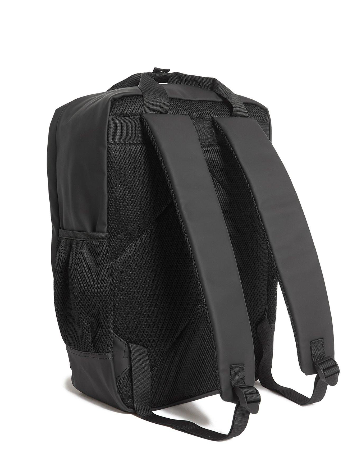 back image of lyle-scott-weather-resistant-backpack-black